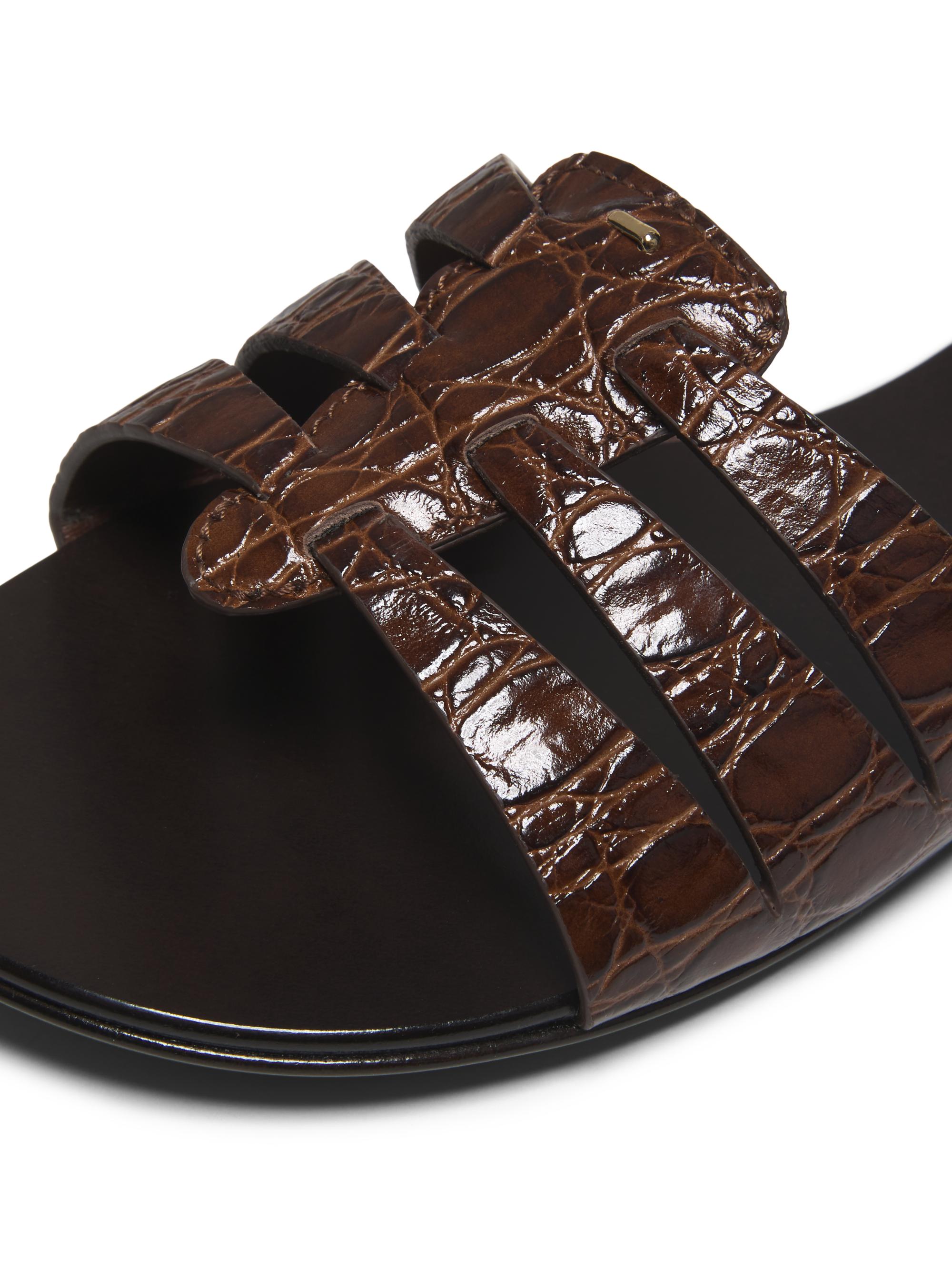 Giuseppe Zanotti Crocodile-Embossed Leather Sandals | Saks Fifth