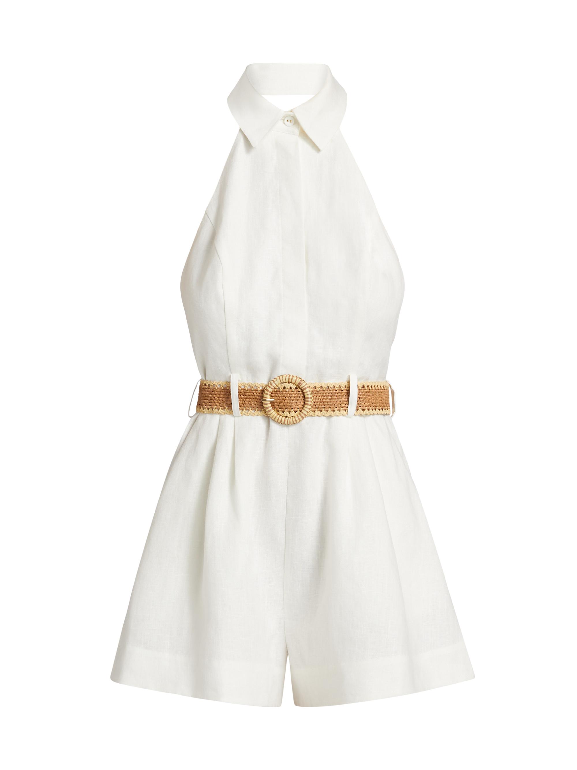 herlipto Oxford romper キャメル herlipto Oxford romper