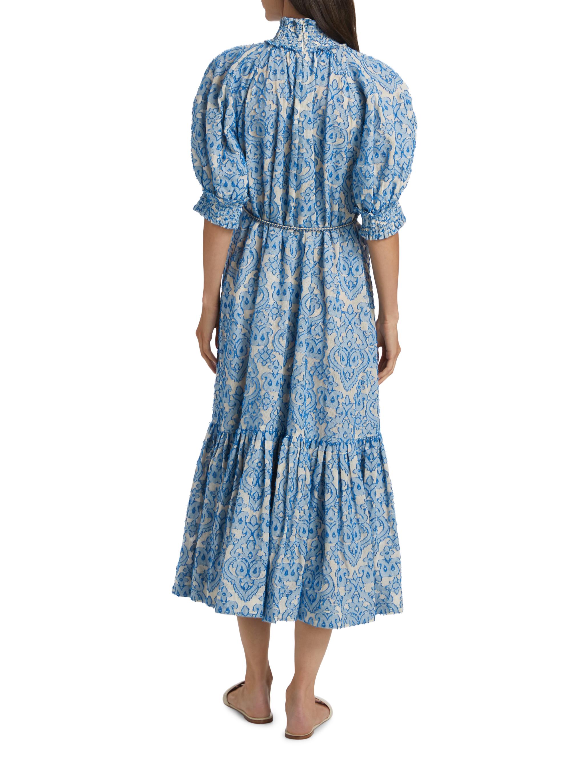 Zimmermann Wylie Lantern Cotton Midi-Dress | Saks Fifth Avenue
