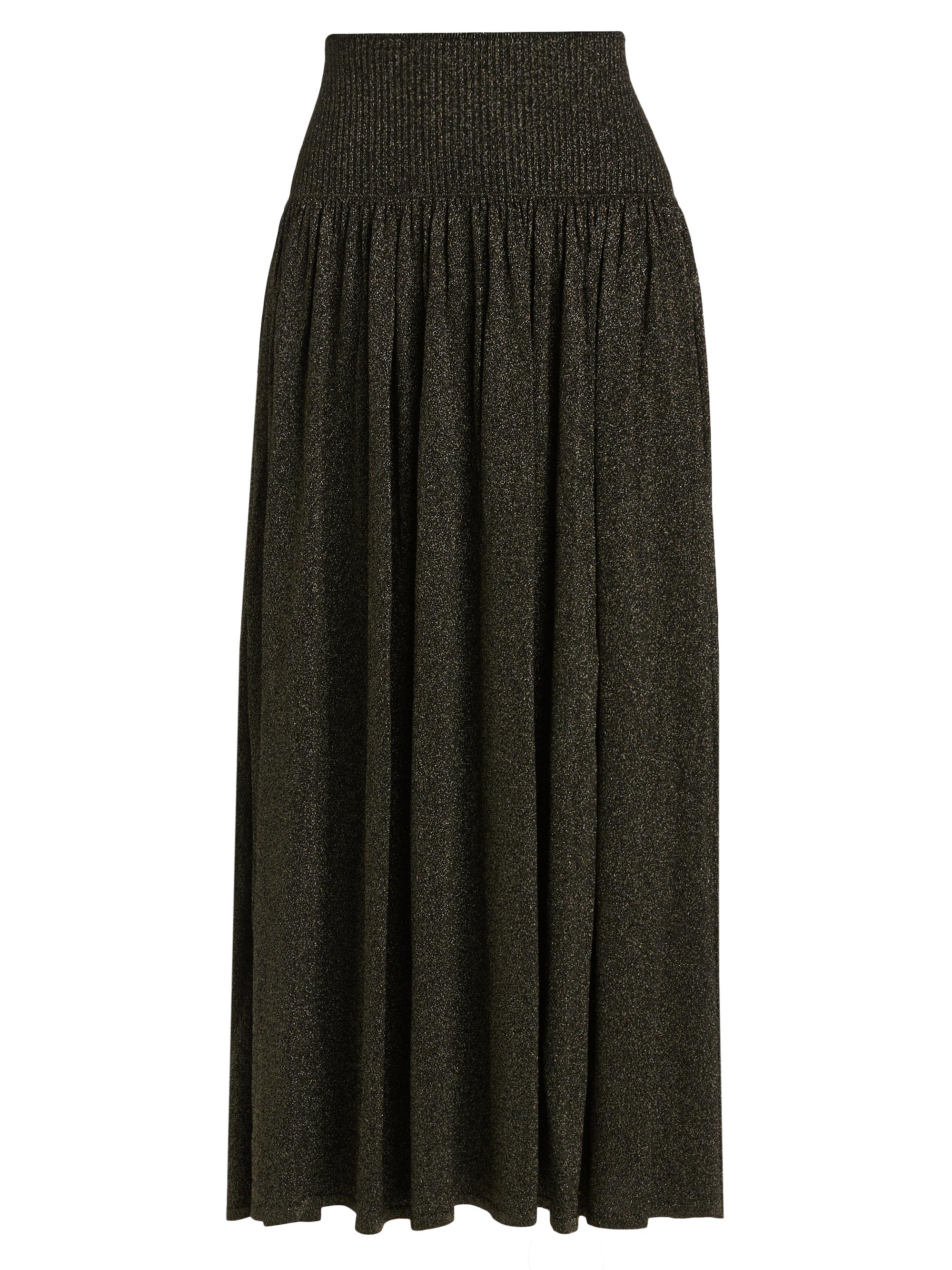 Zimmermann Crush Metallic Knit Flare Skirt | Saks Fifth Avenue