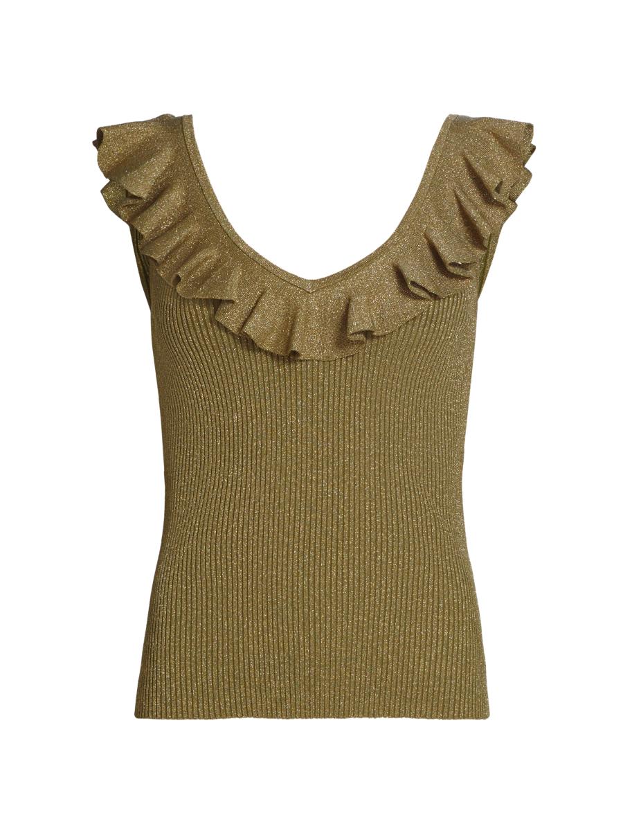 Zimmermann Wylie Ruffled Rib-Knit Top | Saks Fifth Avenue