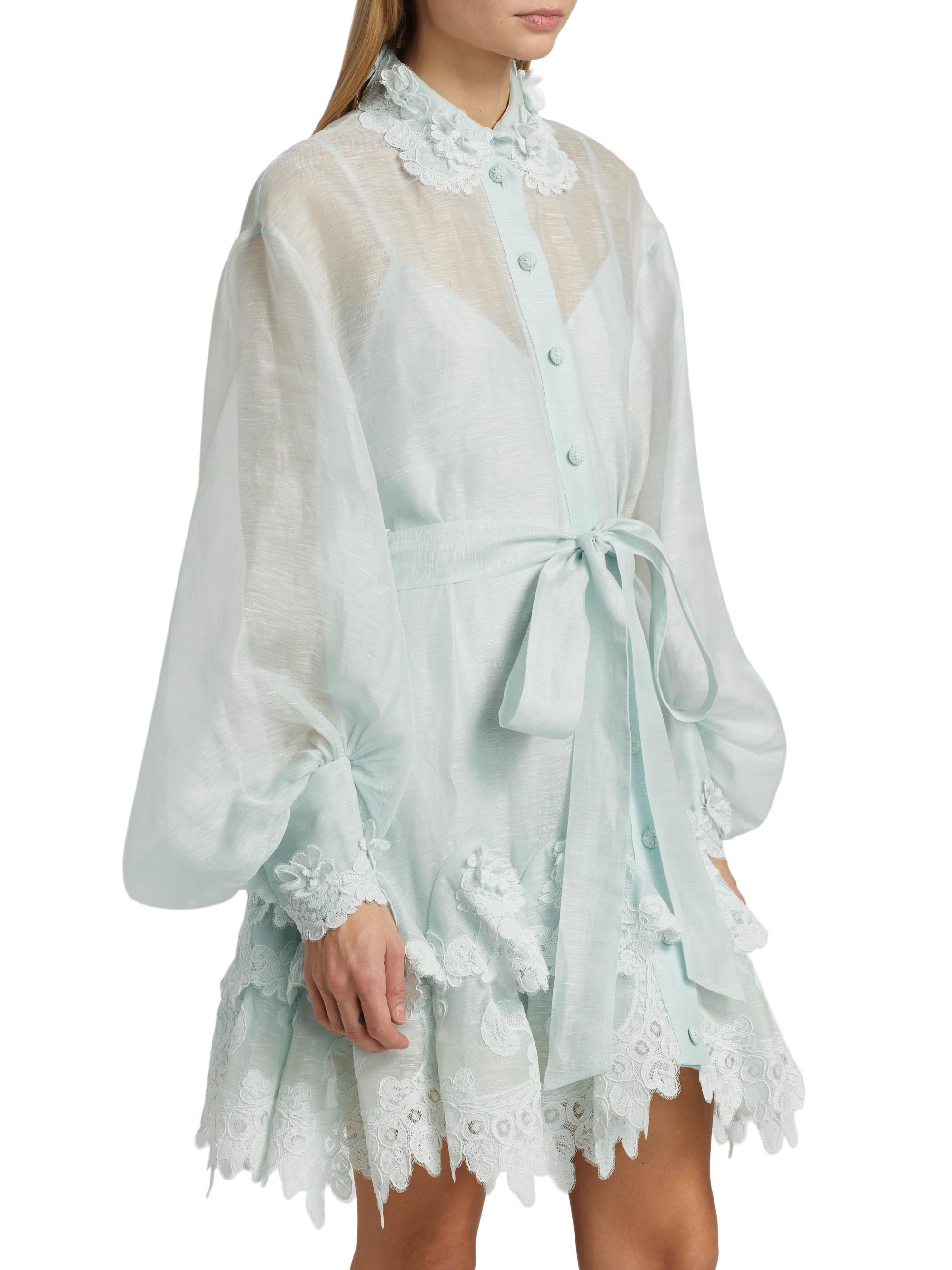 ​Crush Tiered Lace Shirt Dress
