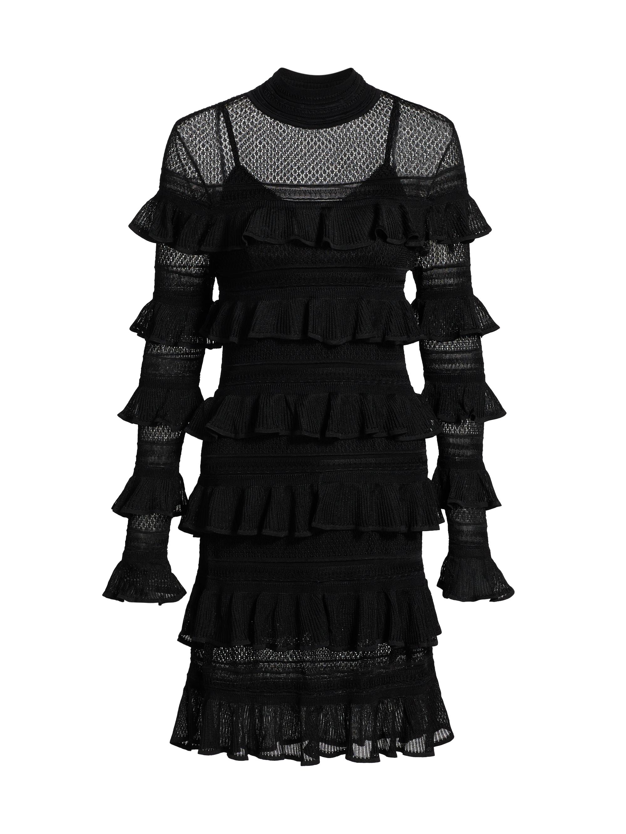 ワンピース andwang volume frill mini dress S/black ワンピース andwang volume frill mini dress S/black ワンピース