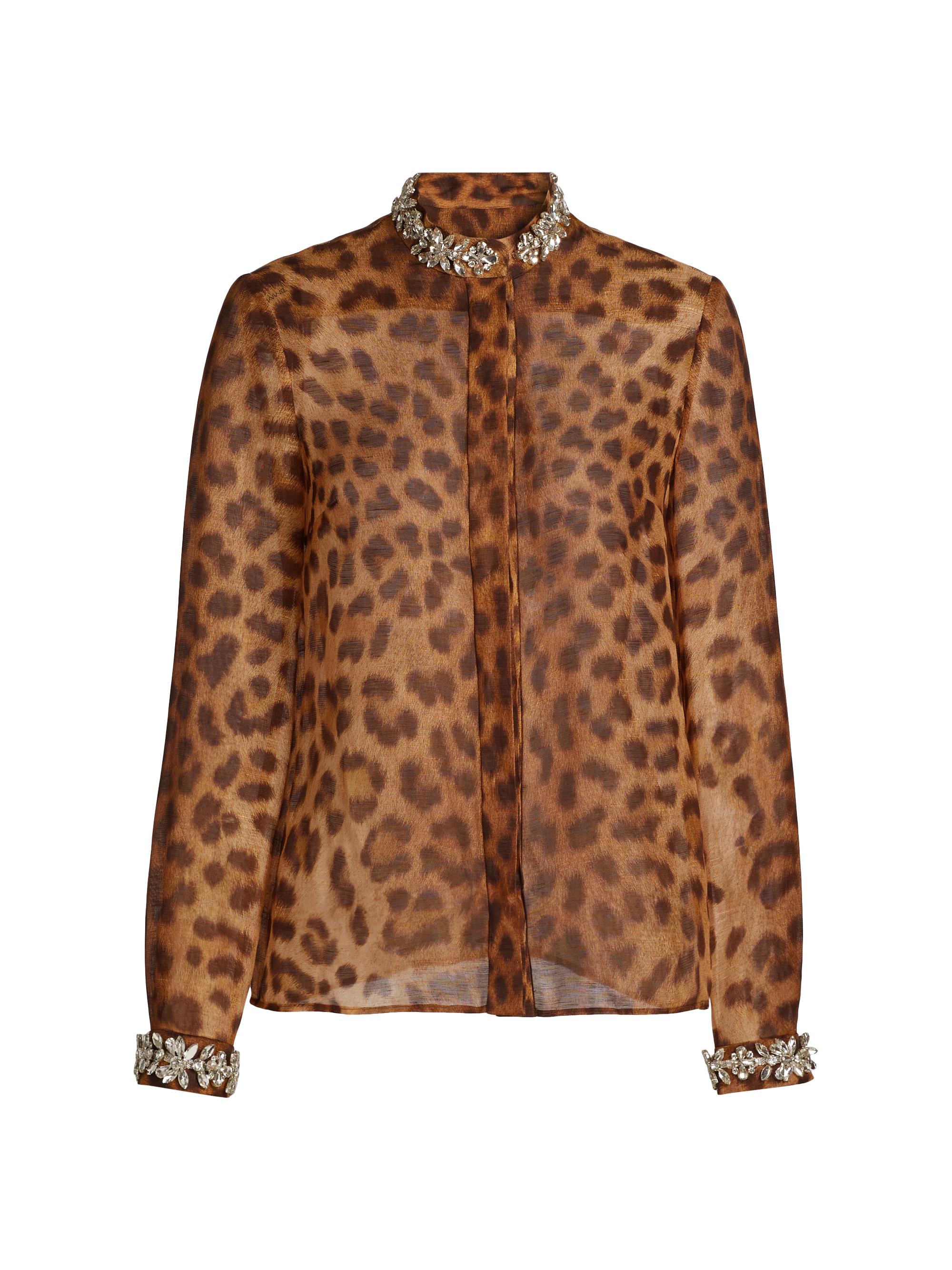 Zimmermann Crush Embellished Leopard Shirt | Saks Fifth Avenue