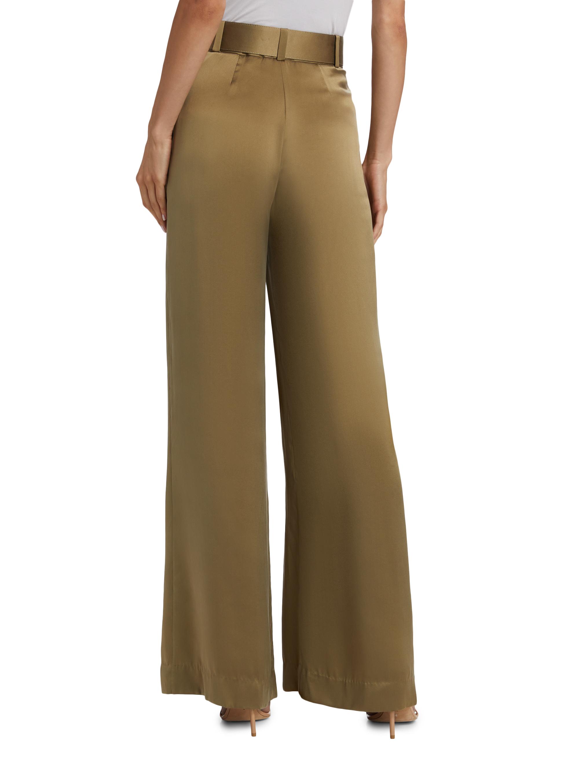Zimmermann Tuck Silk Belted Wide-Leg Pants | Saks Fifth Avenue