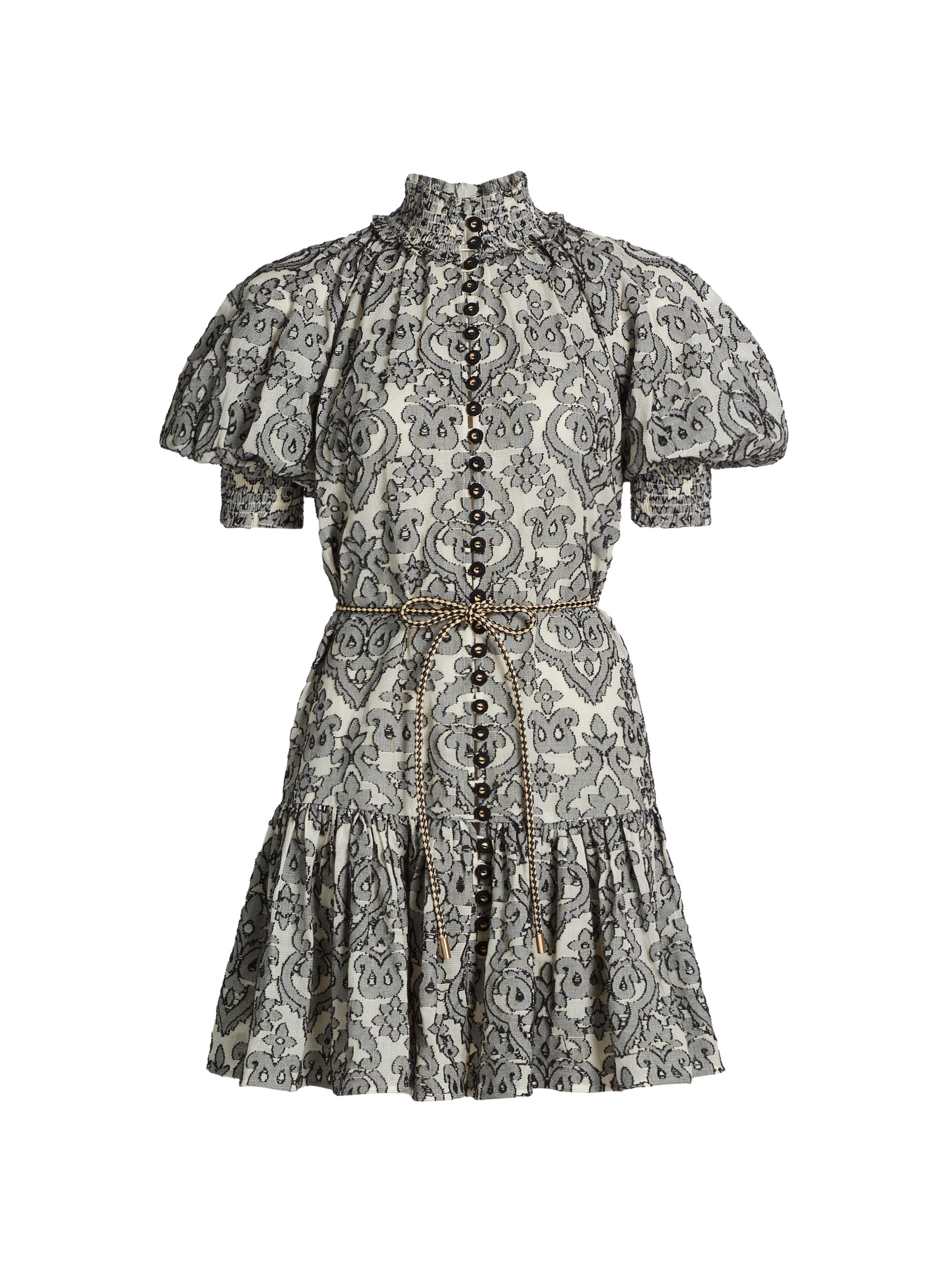 Zimmermann Women's Wylie Lantern Cotton Minidress - Black