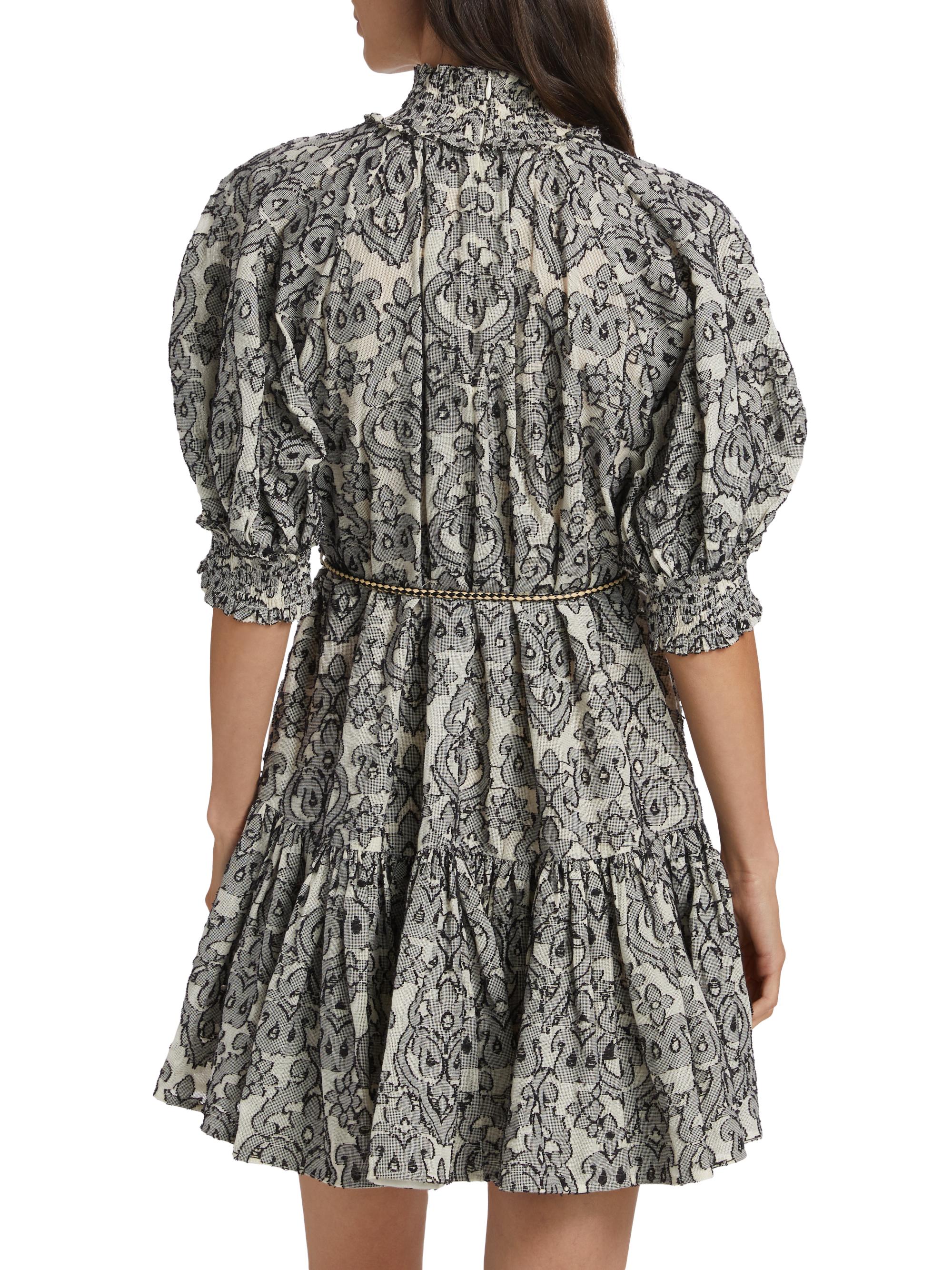 【Zimmermann】Wylie ランタン プリント コットン ミディ Zimmermann Wylie Lantern Cotton Minidress | Saks Fifth Avenue