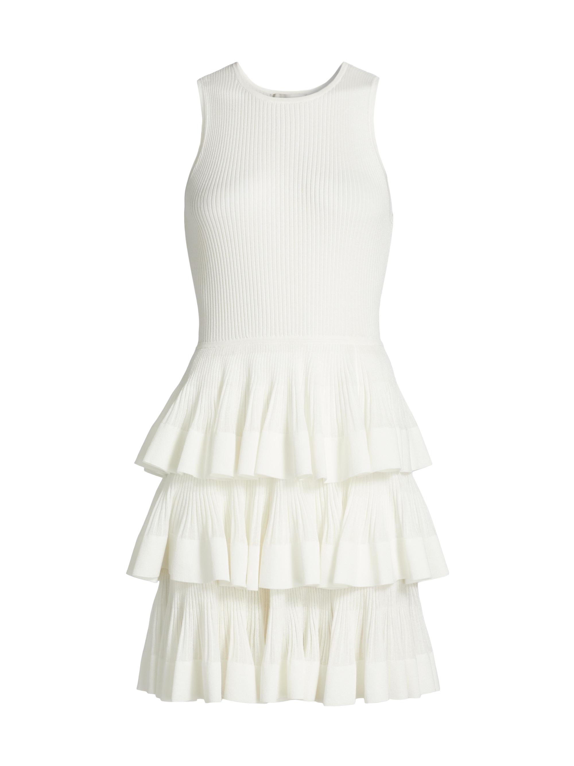 Zimmermann Women's Crush Sleeveless Ruffle Minidress - Cream