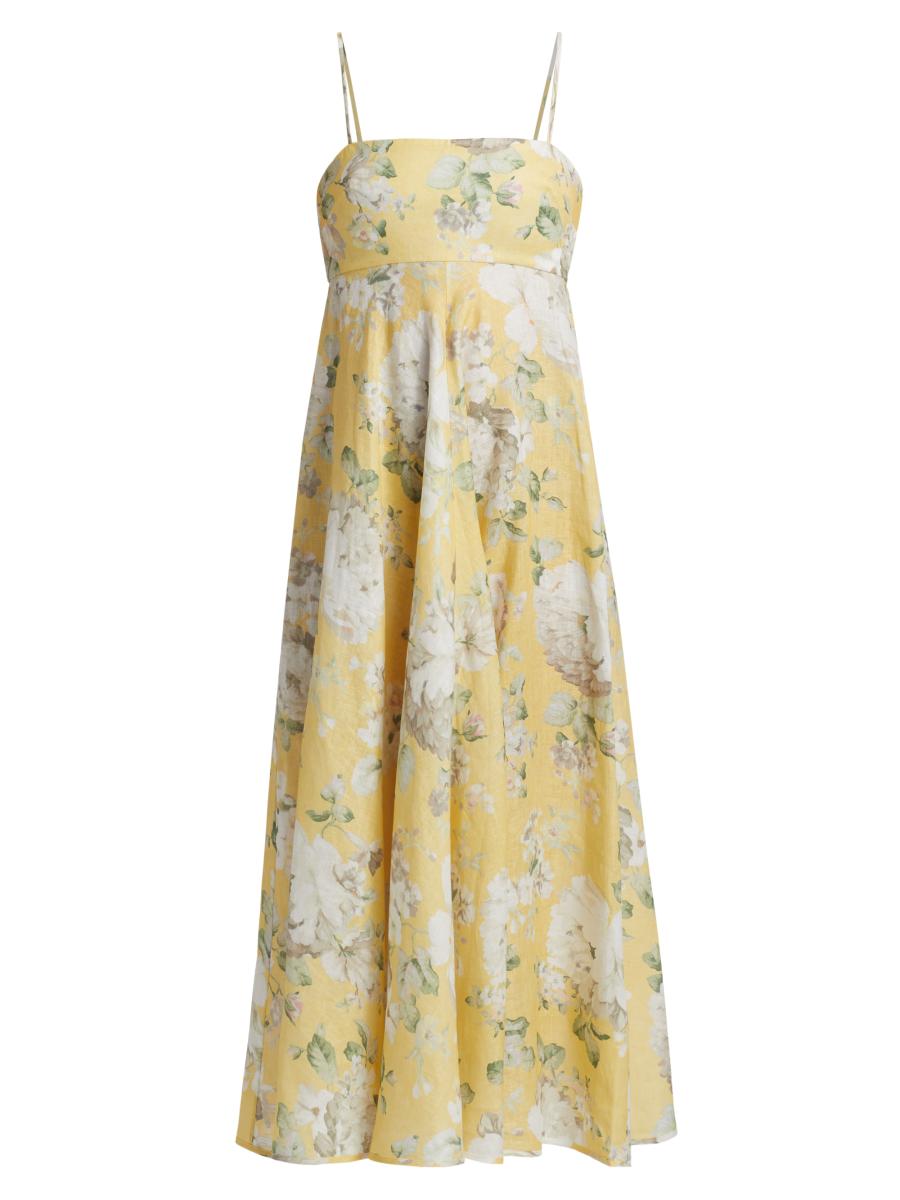 【送料&関税込】Zimmermann Acacia Midi Dress Acacia Midi Shirt Dress Pink Multi Online | Zimmermann