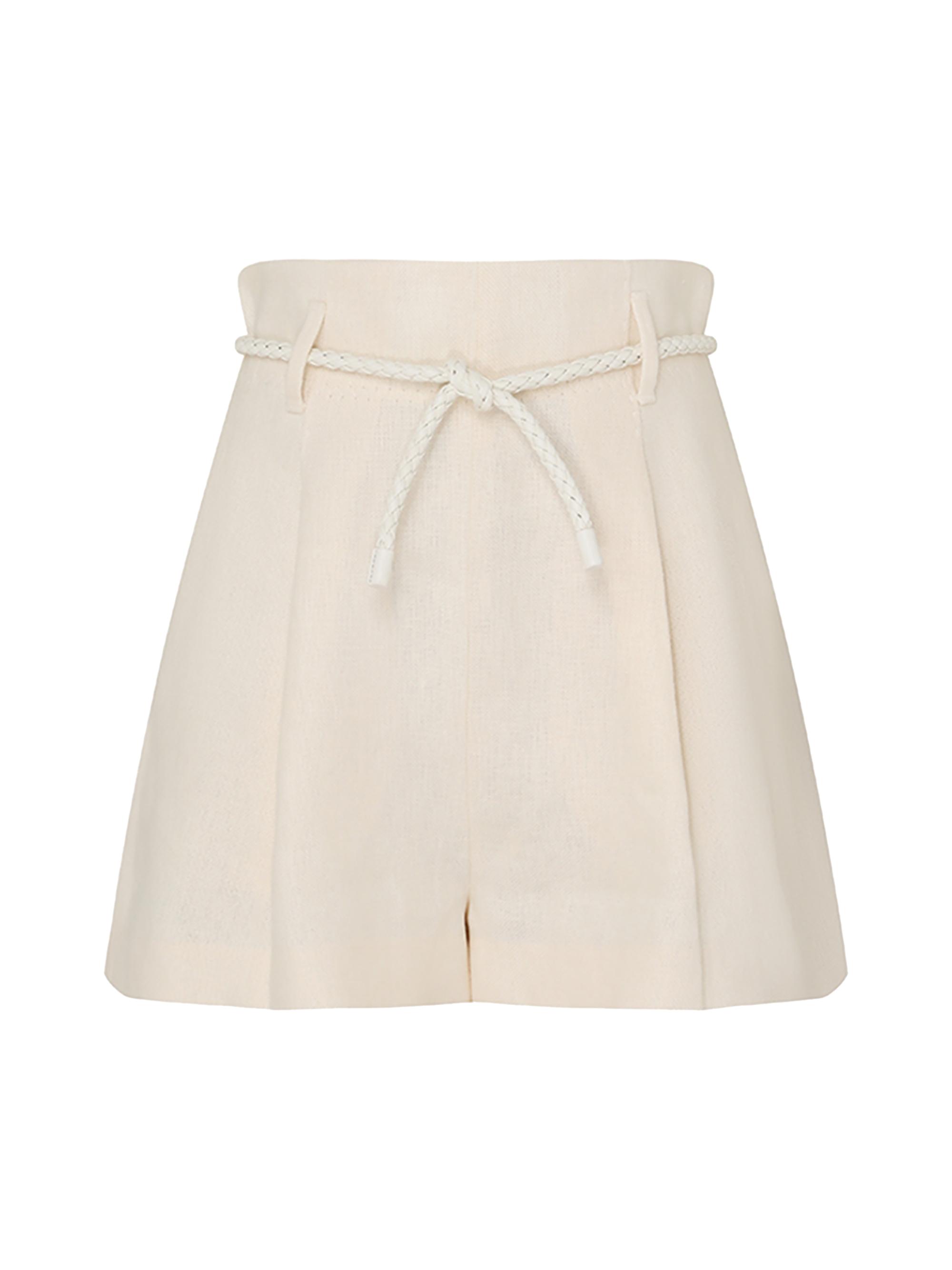 Zimmermann Women's Crush Linen Tuck Shorts - Cream