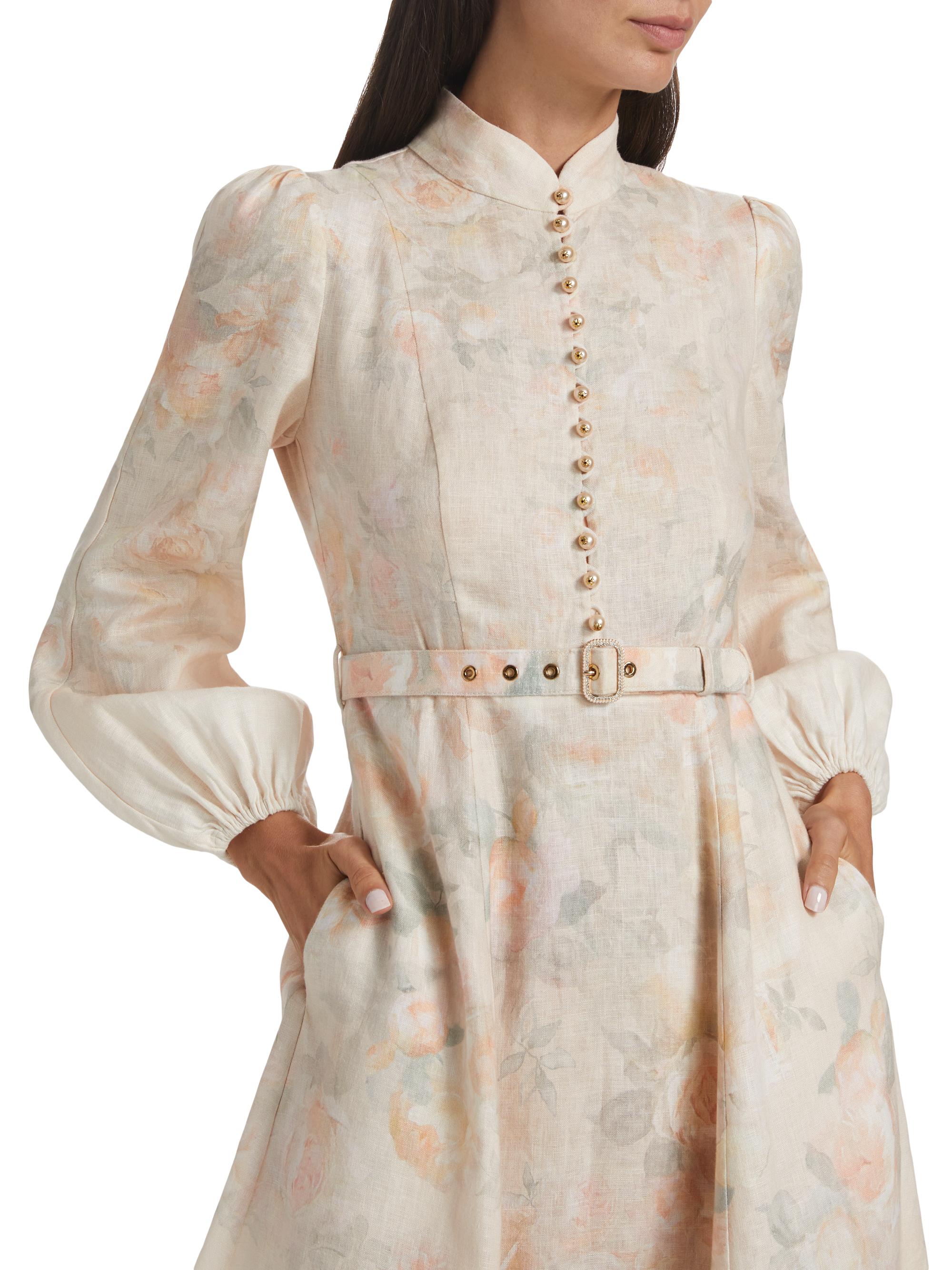 ワンピース mame24AW FloralJacquardCotton ShirtDress mame24AW FloralJacquardCotton ShirtDress