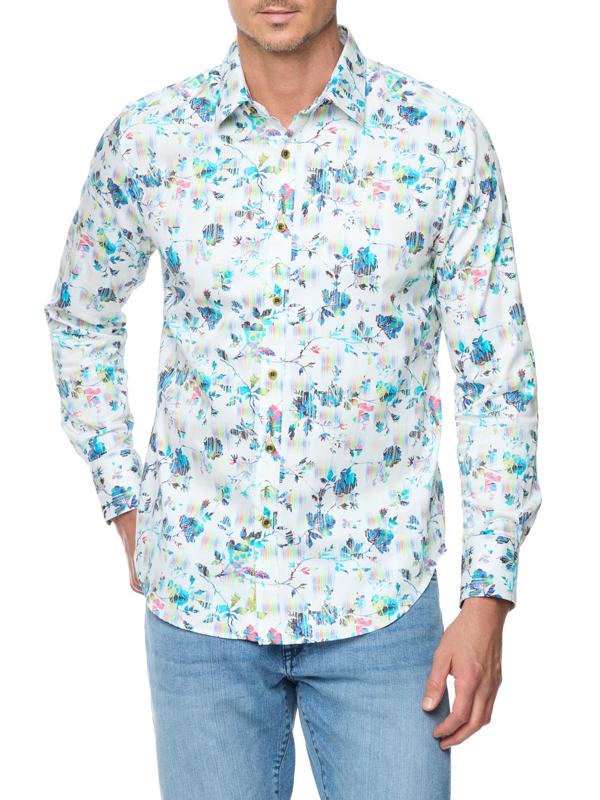 Robert Graham Men's Sumter Floral Cotton-Blend Shirt