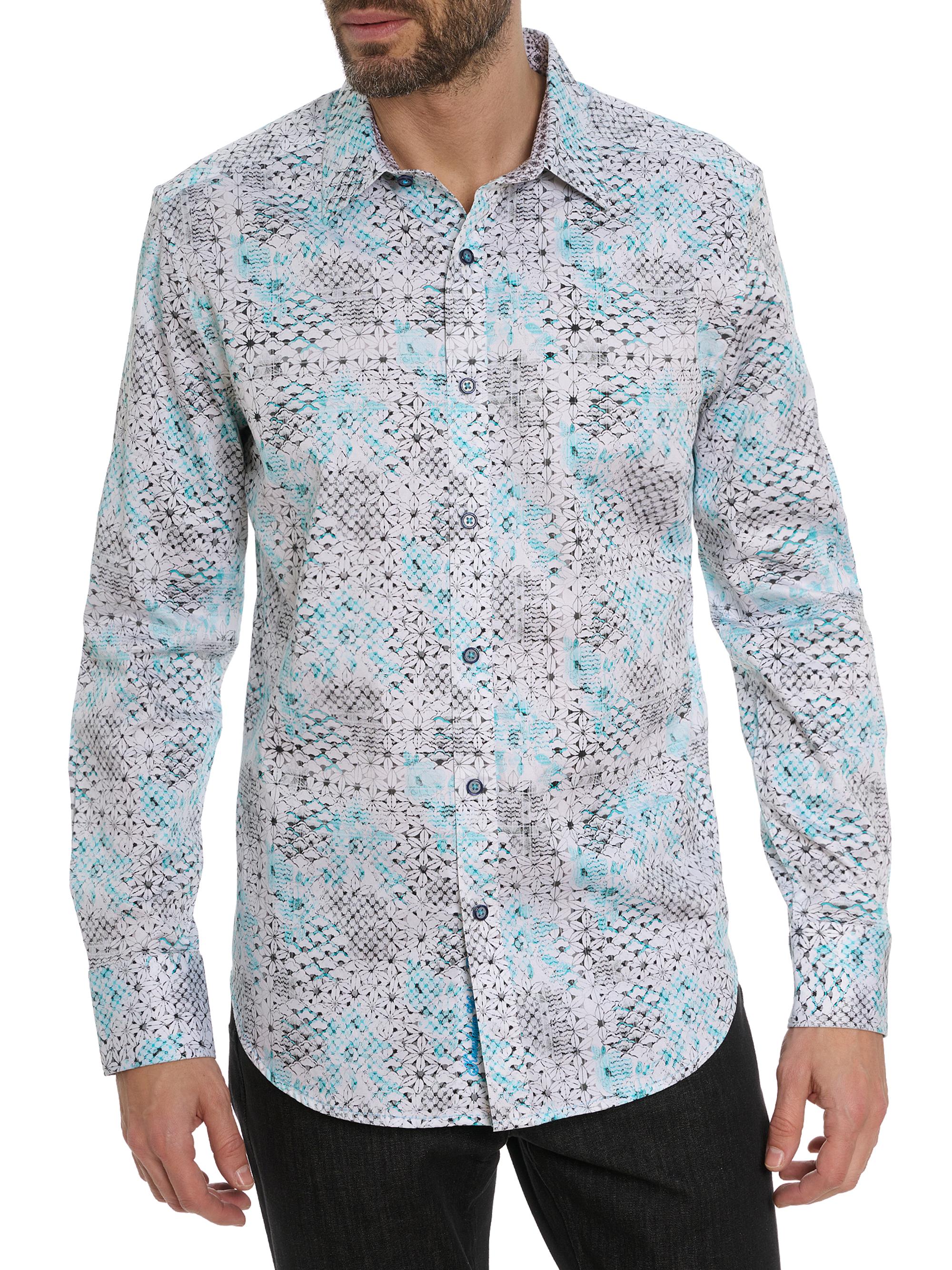 Robert Graham Men's Hendriks Abstract Cotton-Blend Shirt