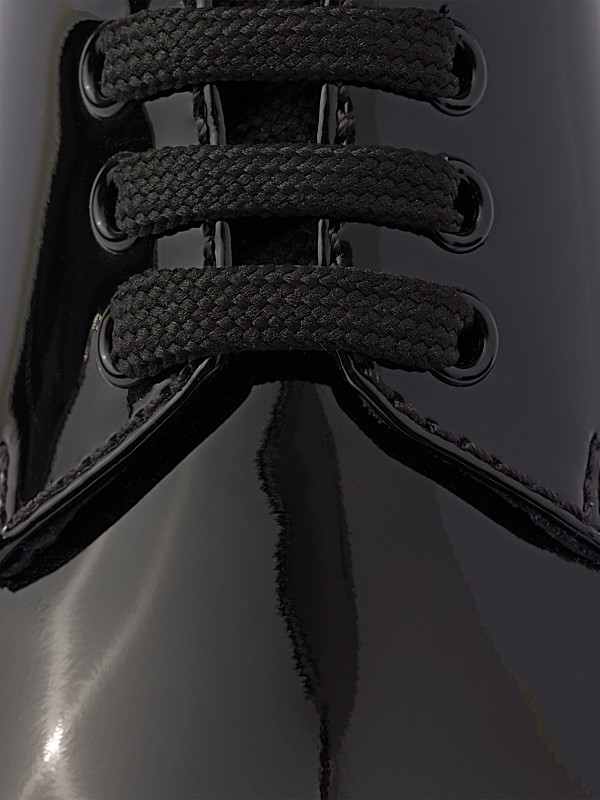 Shop Prada Monolith Patent Leather Lace-Up Shoes | Saks Shop Prada Monolith Patent Leather Lace-Up Shoes | Saks