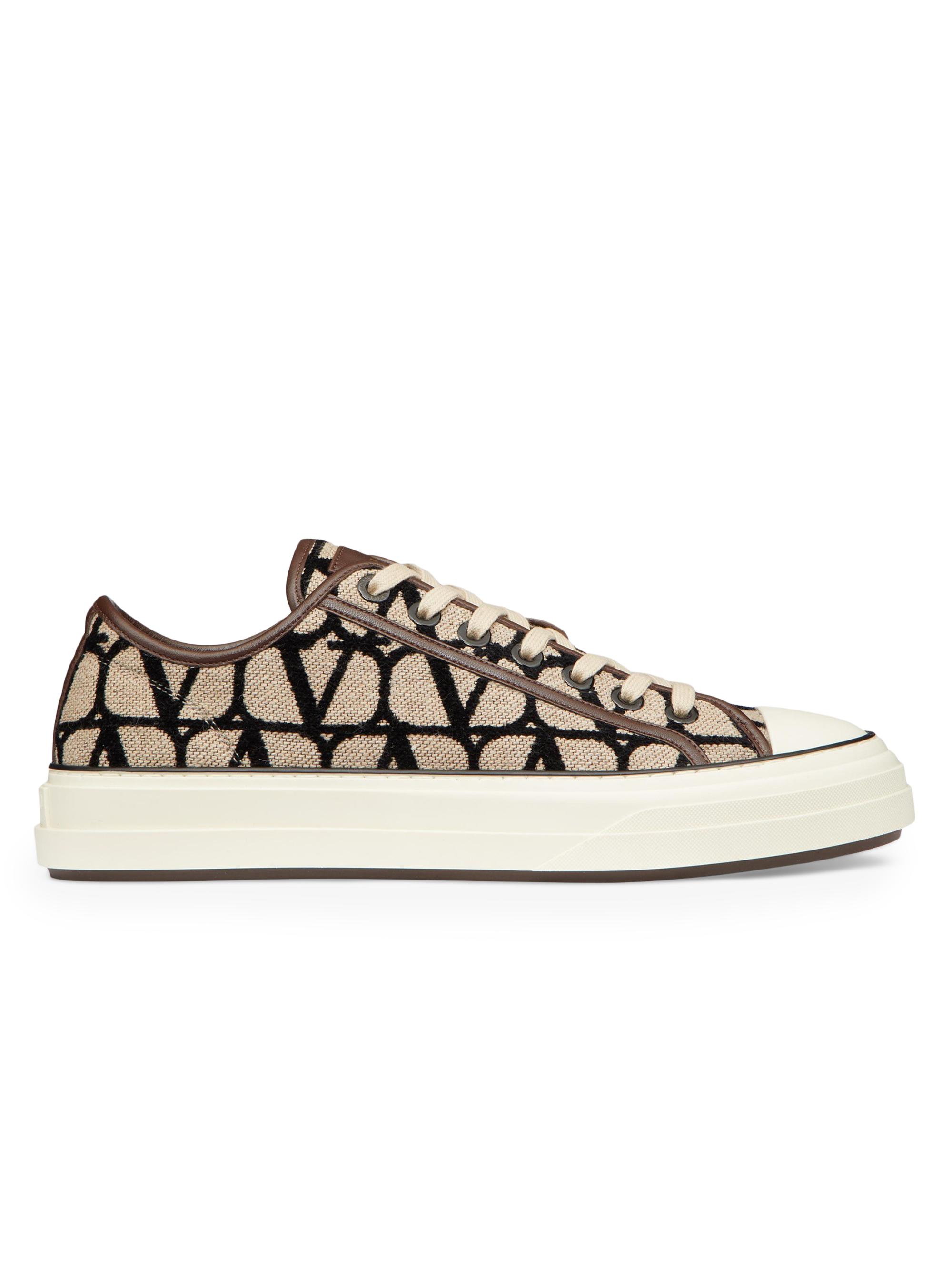 Valentino Garavani Toile Iconographe Totaloop Low-Top Sneakers