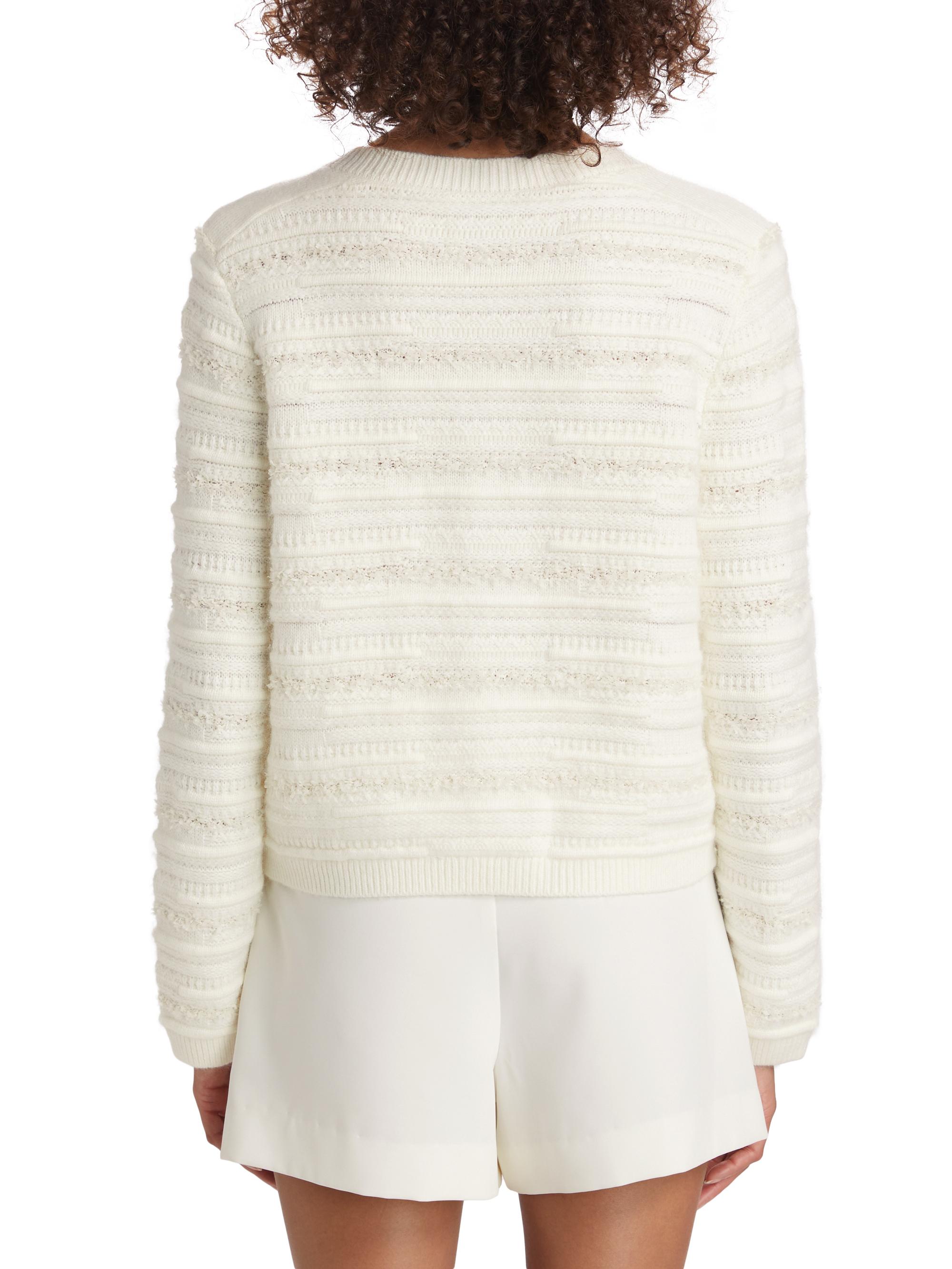 Milly Milly Textured Stripe Knit Cardigan Jacket | Saks