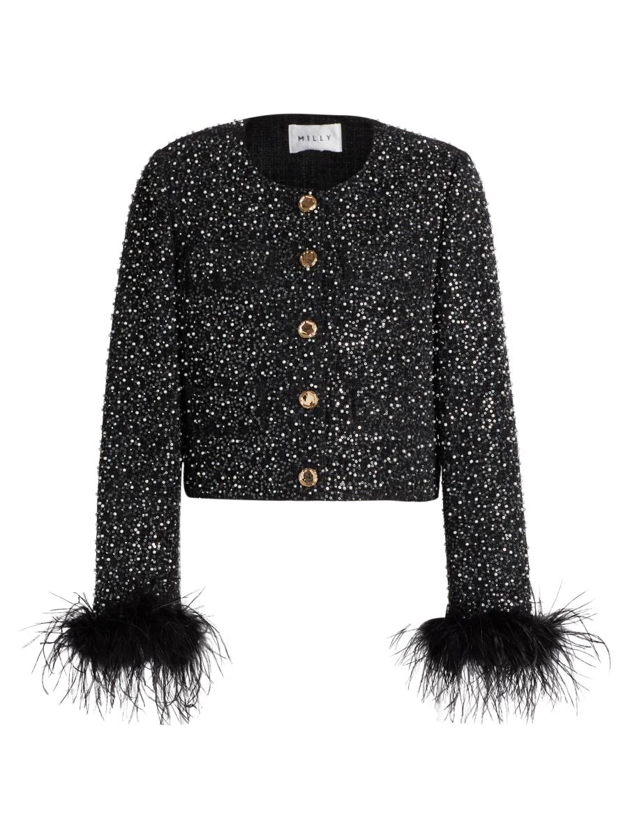 トップス SHE Tokyo Freda Feather Tweed Black トップス SHE Tokyo Freda Feather Tweed Black SHE Tokyo Freda