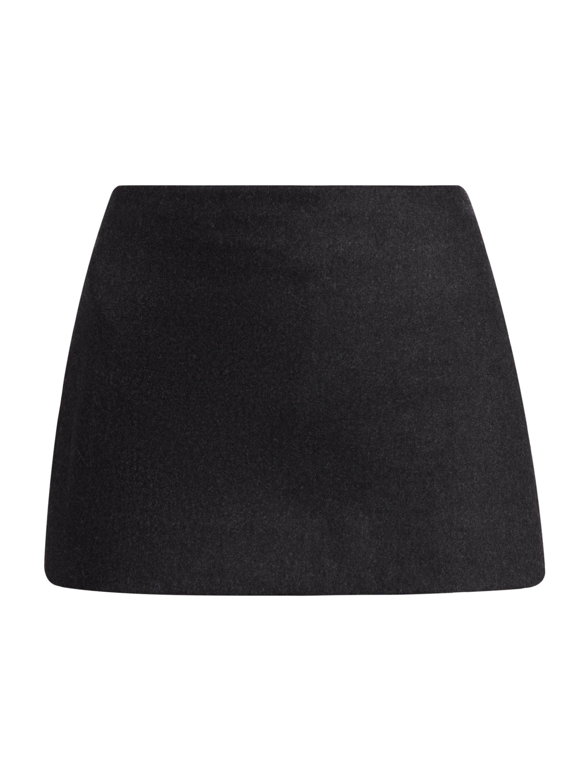 A.L.C. Women's Edie Wool-Blend A-line Miniskirt - Charcoal Black