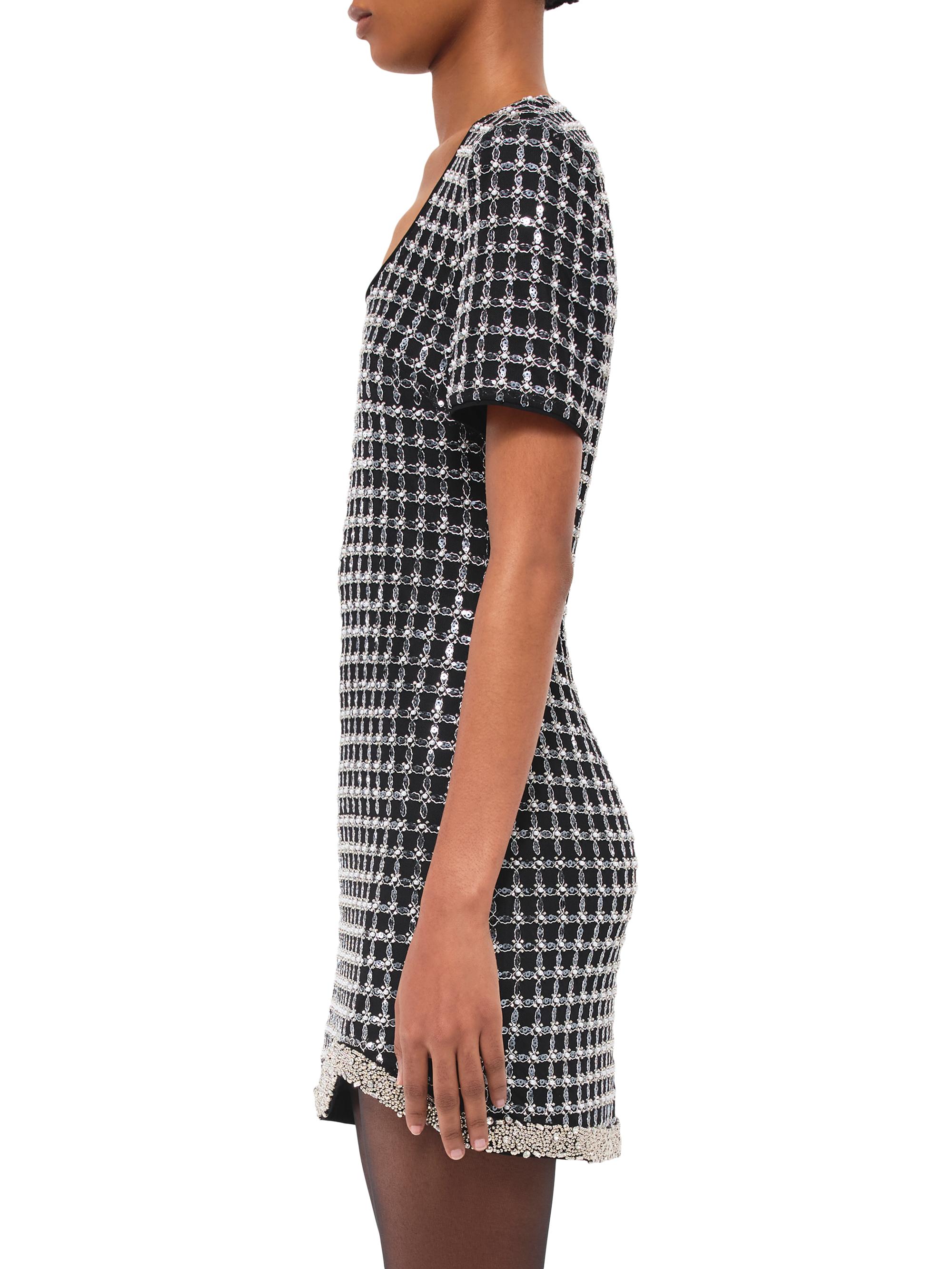 Vivalie Embellished Grid Minidress