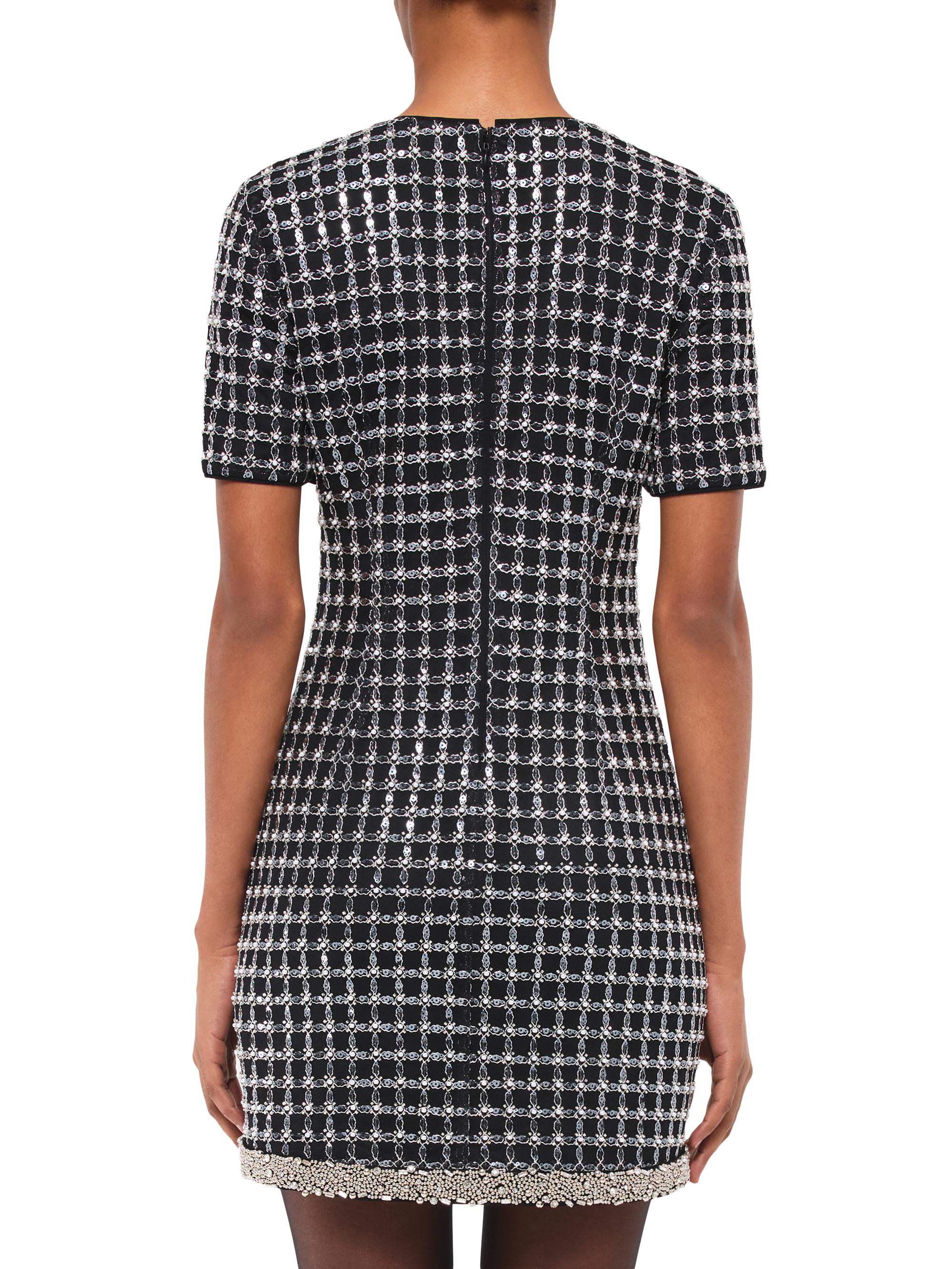 Vivalie Embellished Grid Minidress