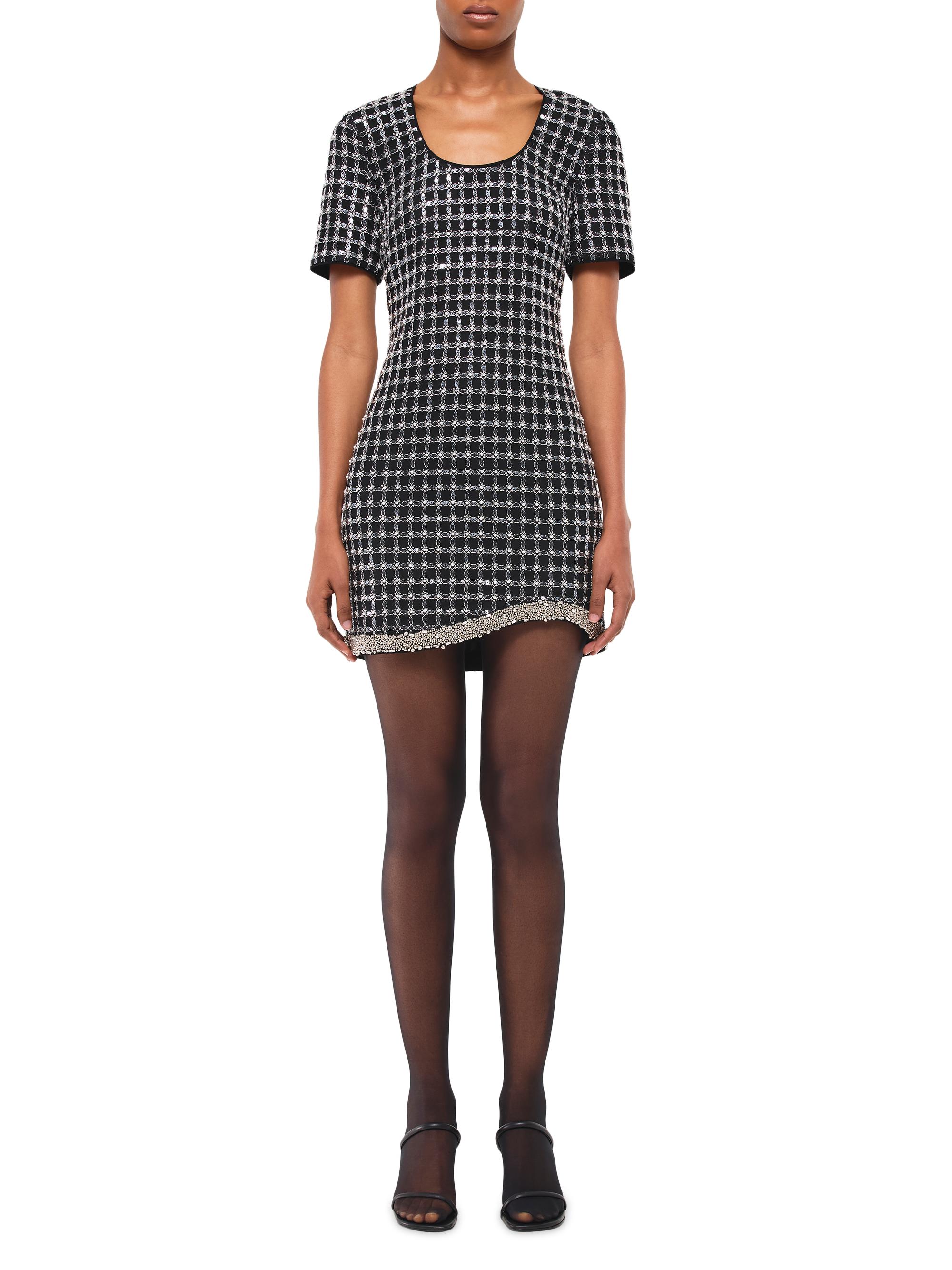 Vivalie Embellished Grid Minidress