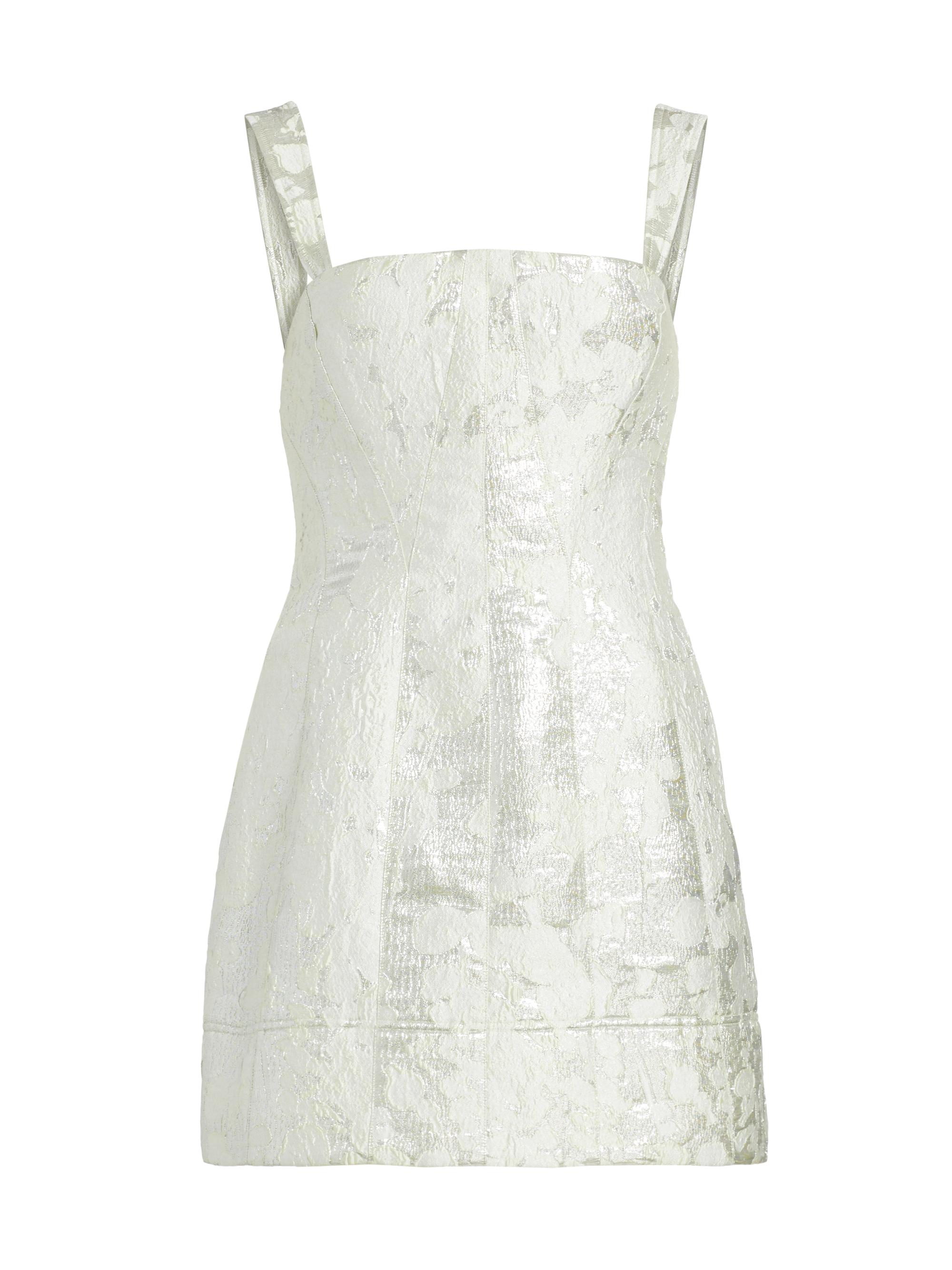 SIMKHAI Women's Lydia Metallic Sleeveless Minidress - Silver