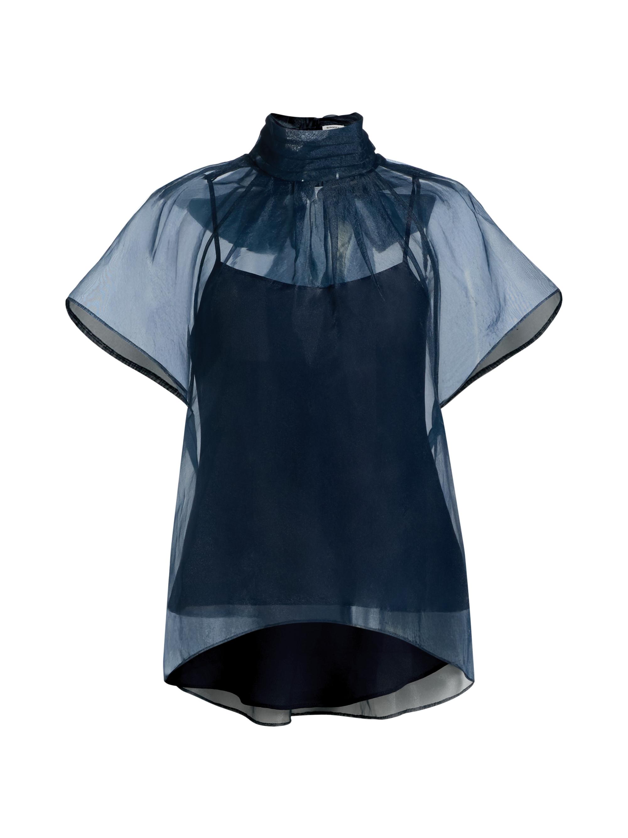 SIMKHAI Women's Feyre Bow-Neck Top - Midnight