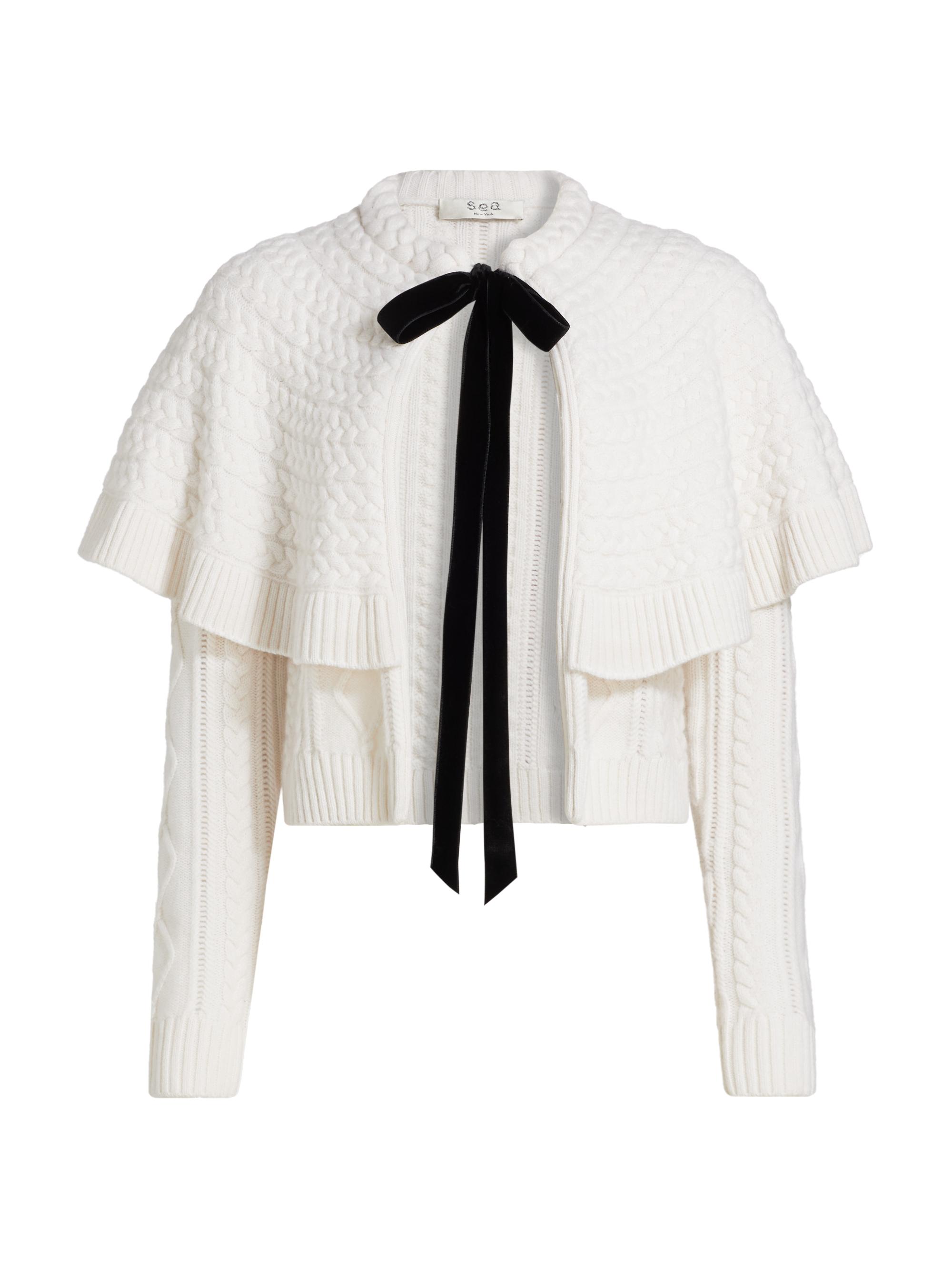 Sea Women's Caleb Cable-Knit Tie Cardigan -