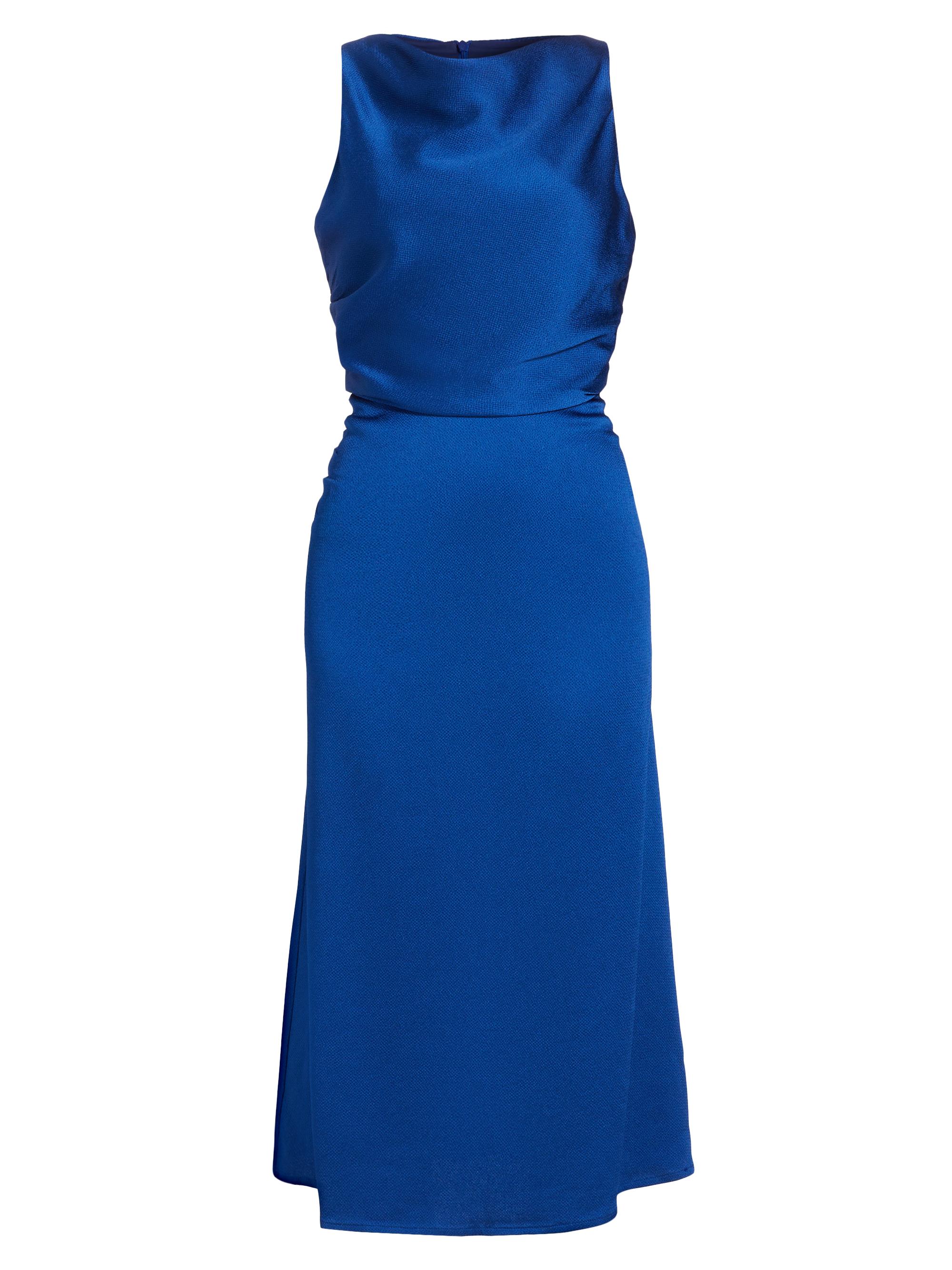 Sea Women's Noa Satin Cowlneck Midi-Dress - Blue