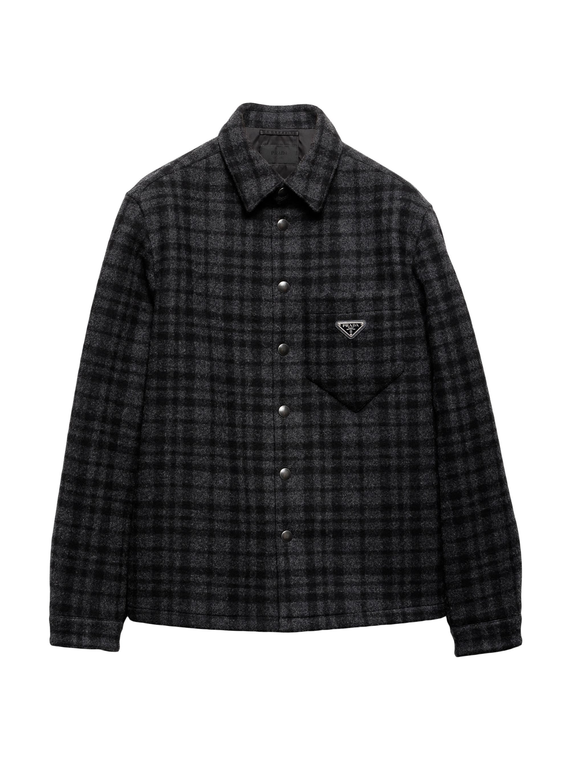 Prada Men's Wool Shirt - Grey