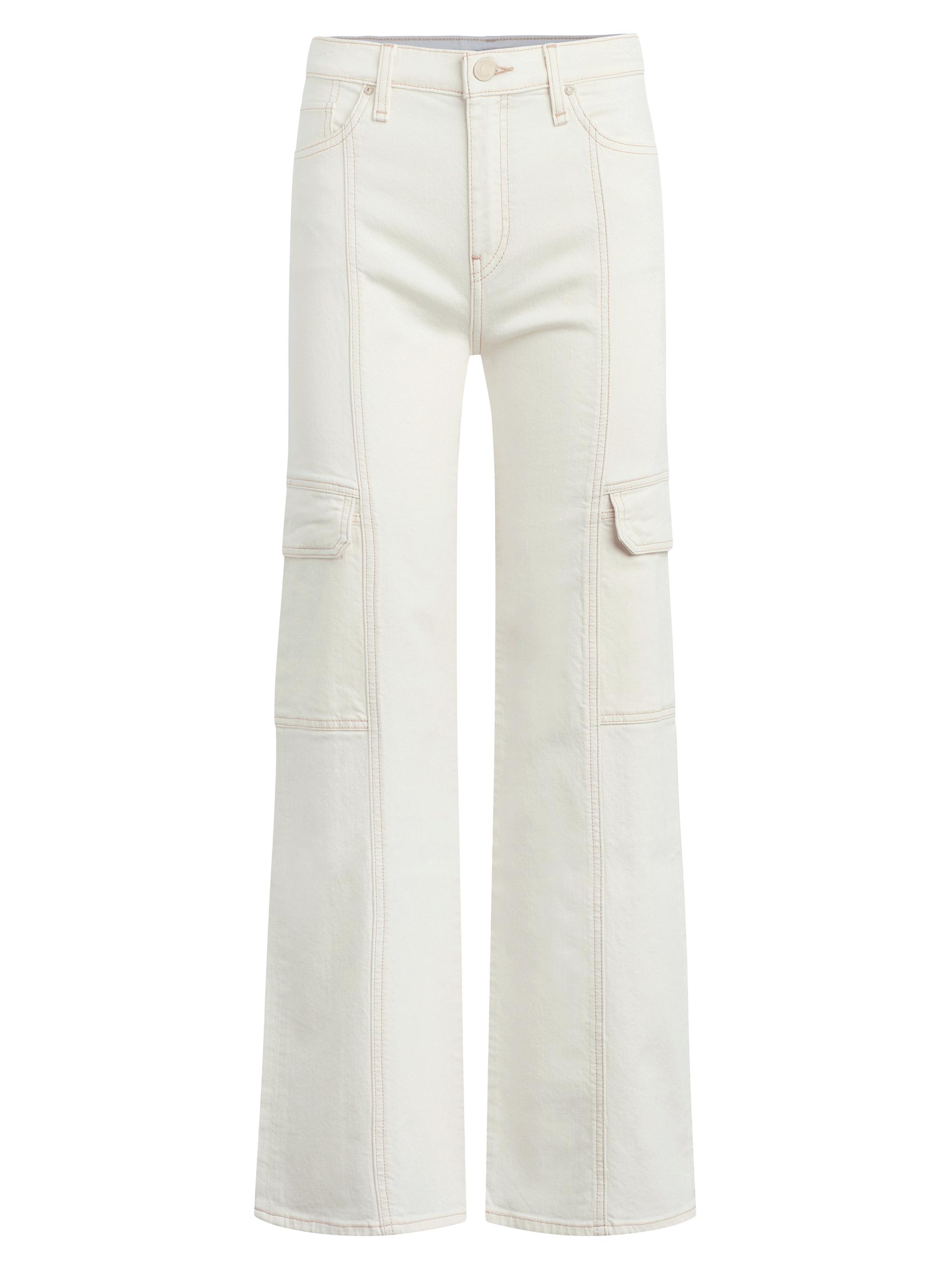 Hudson Jeans Women's Rosie High-Rise Cargo-Style Jeans - Ecru