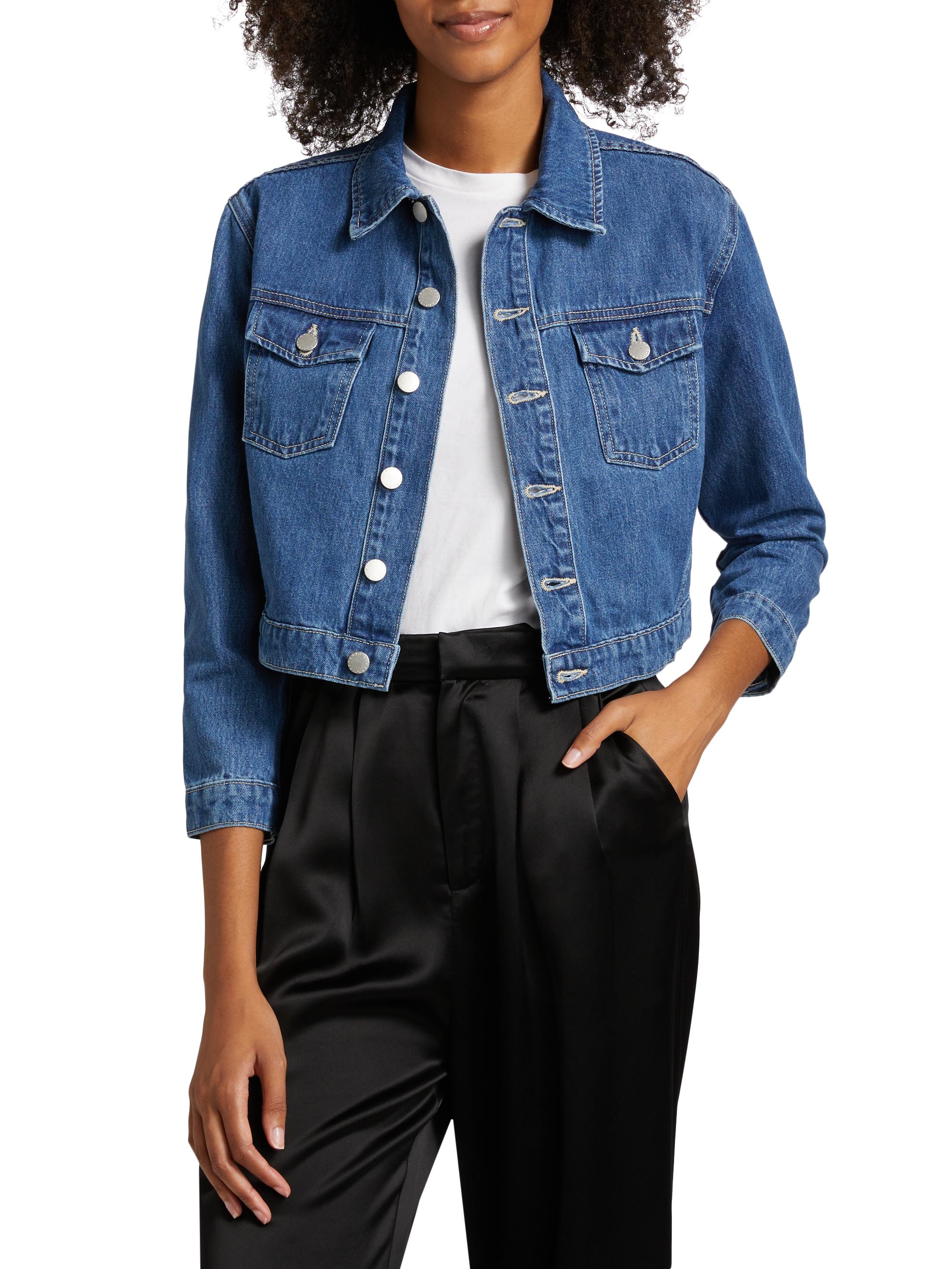 L'AGENCE Koda Crop Denim Jacket | Saks Fifth Avenue