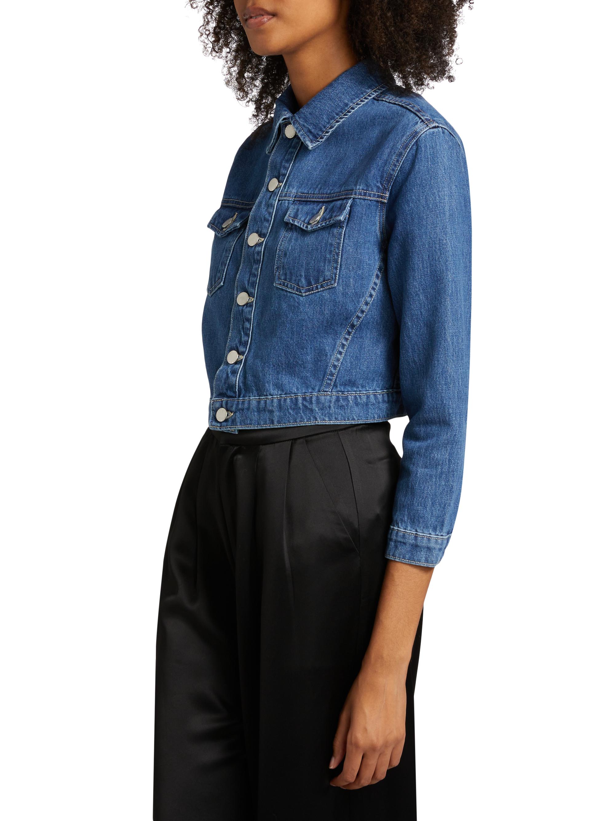 L'AGENCE Koda Crop Denim Jacket | Saks Fifth Avenue