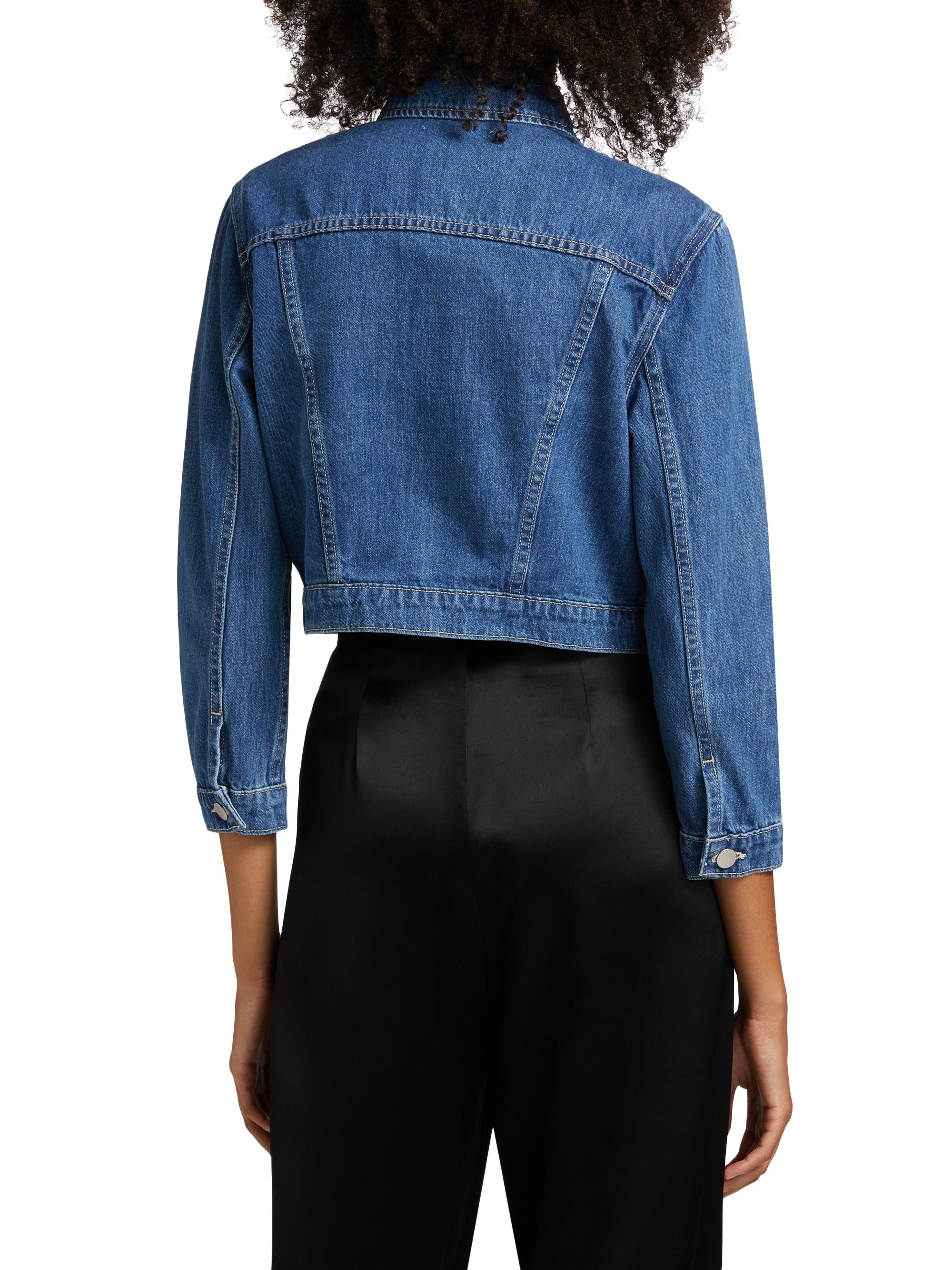 L'AGENCE Koda Crop Denim Jacket | Saks Fifth Avenue