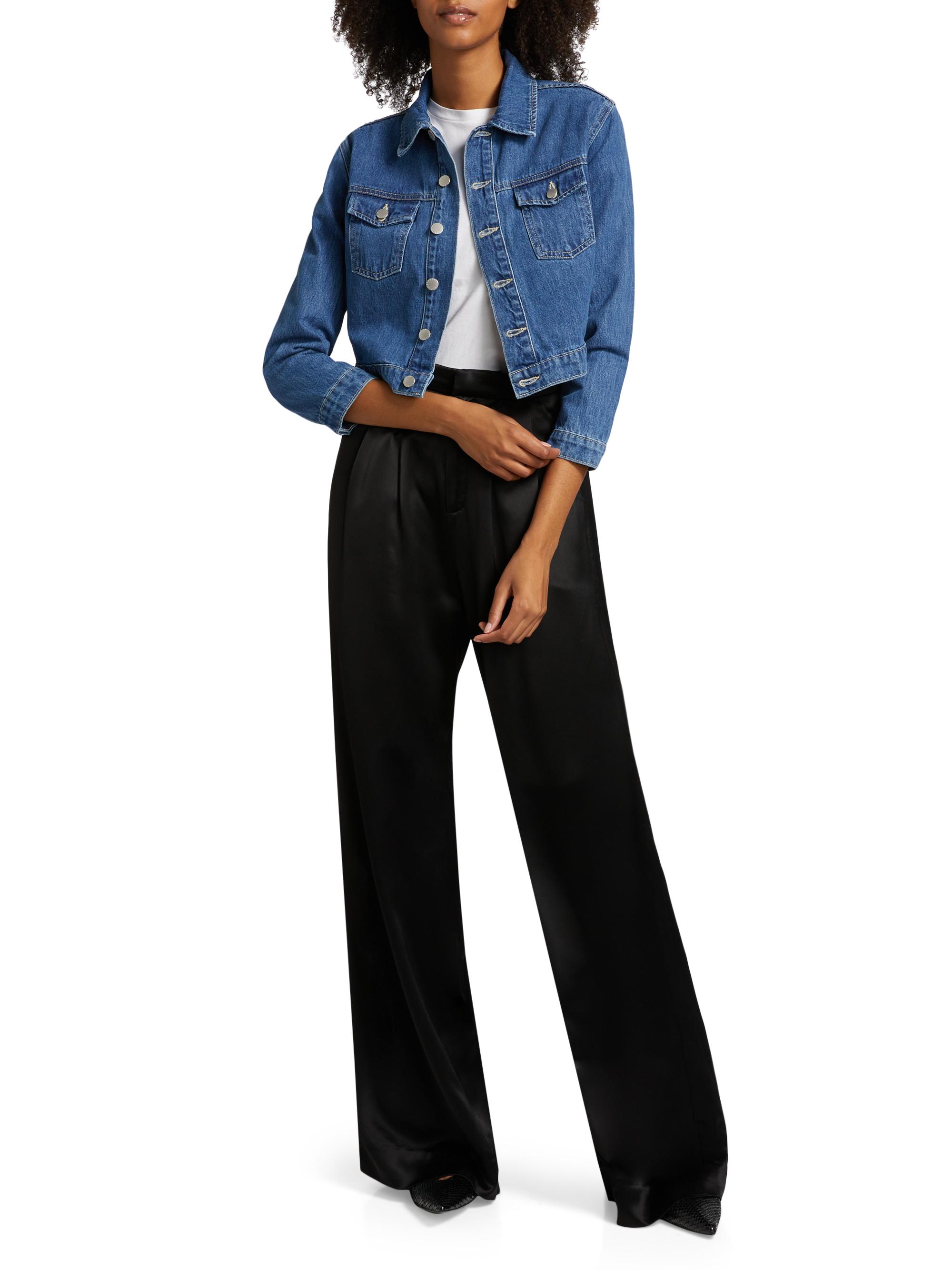 L'AGENCE Koda Crop Denim Jacket | Saks Fifth Avenue