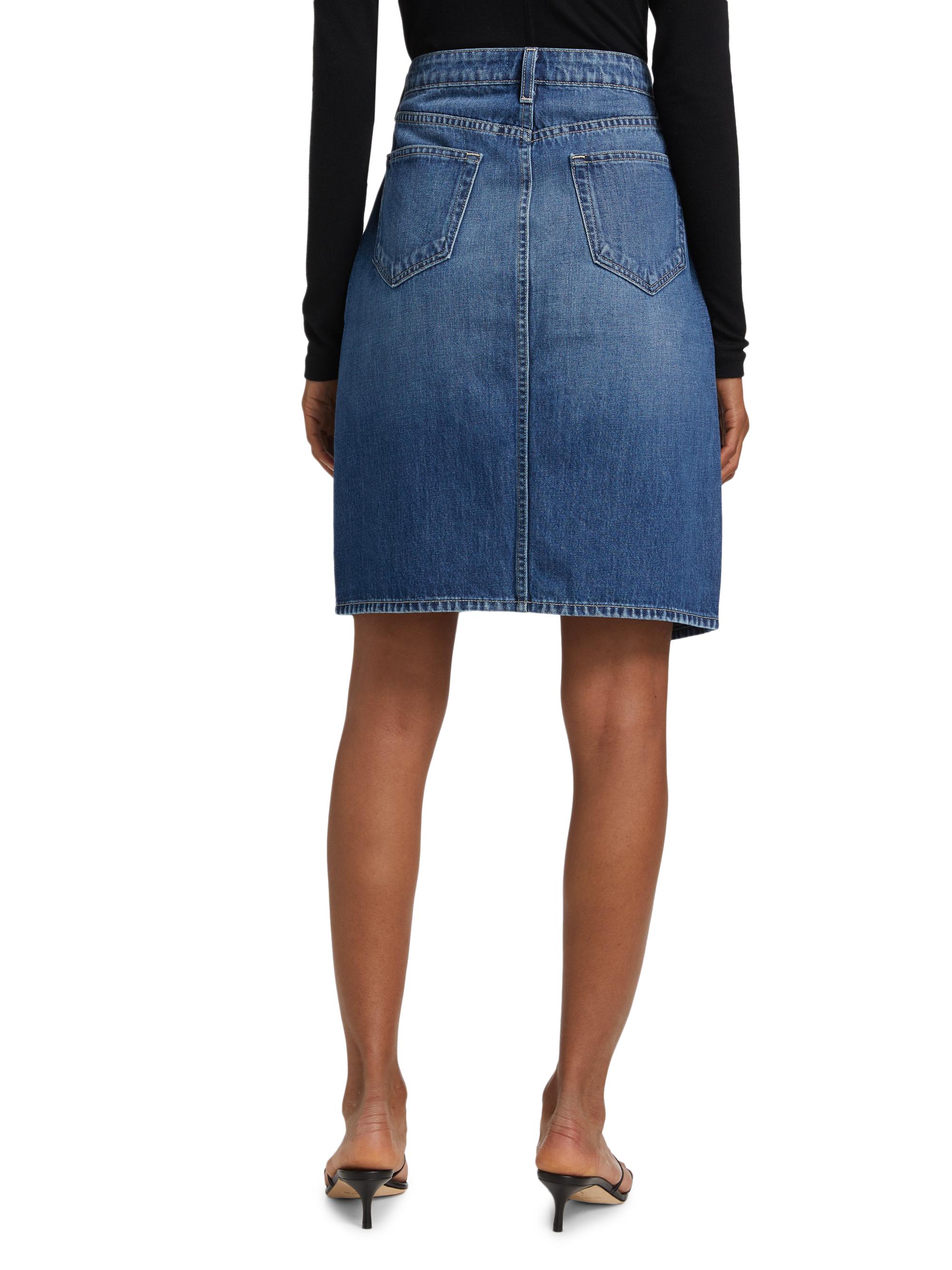 Tylee Denim Knee-Length Skirt