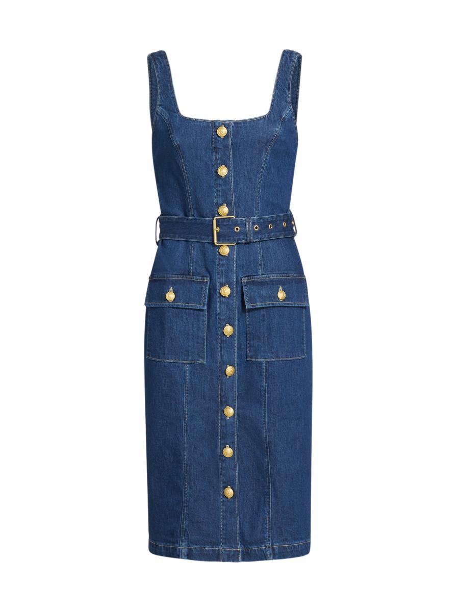 elu. Gabe dress denim ribbon Ｓサイズ Gabe dress denim ribbon | elu