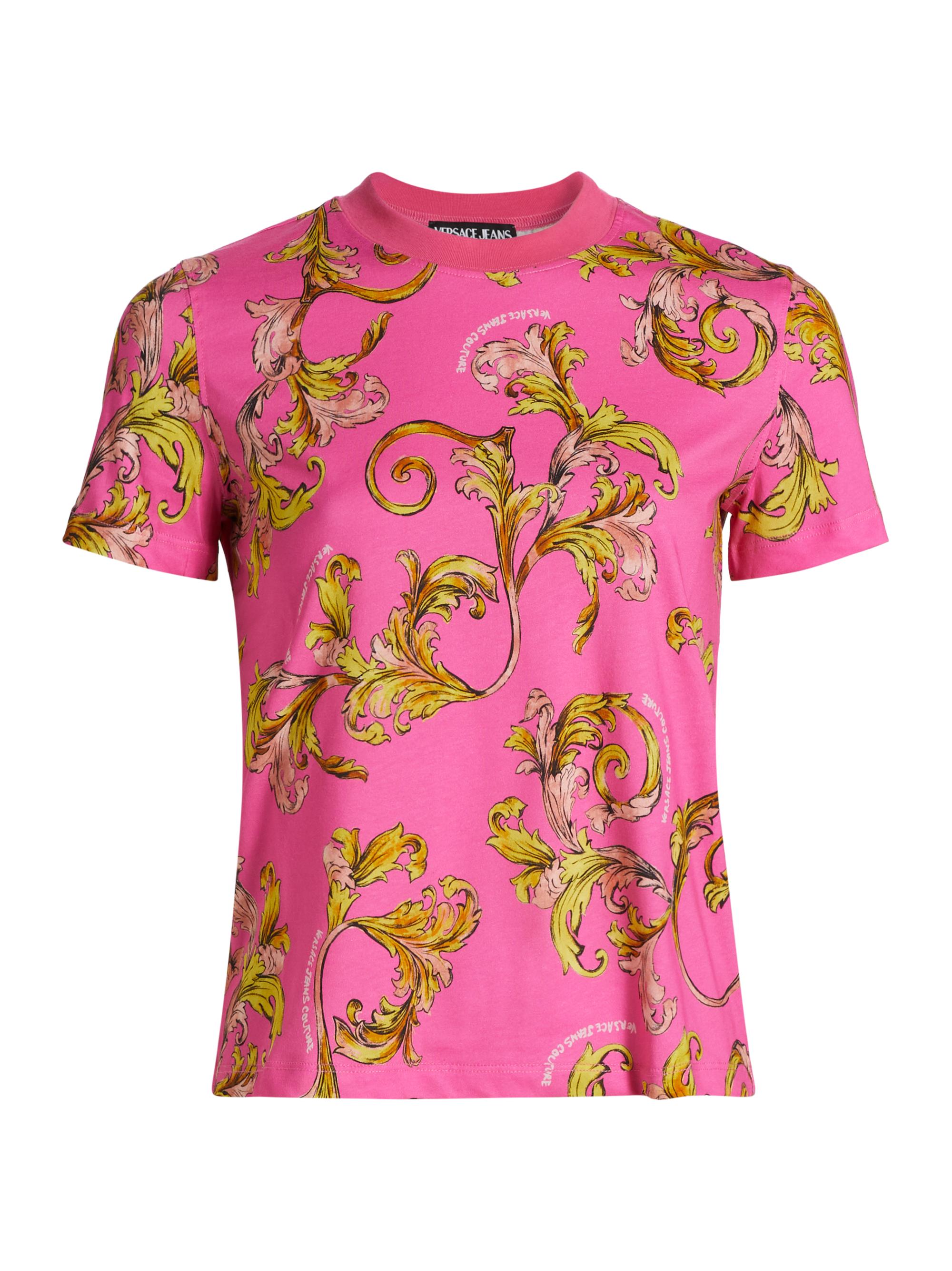 Versace Jeans Couture Women's Barocco Print T-Shirt - Black Gold