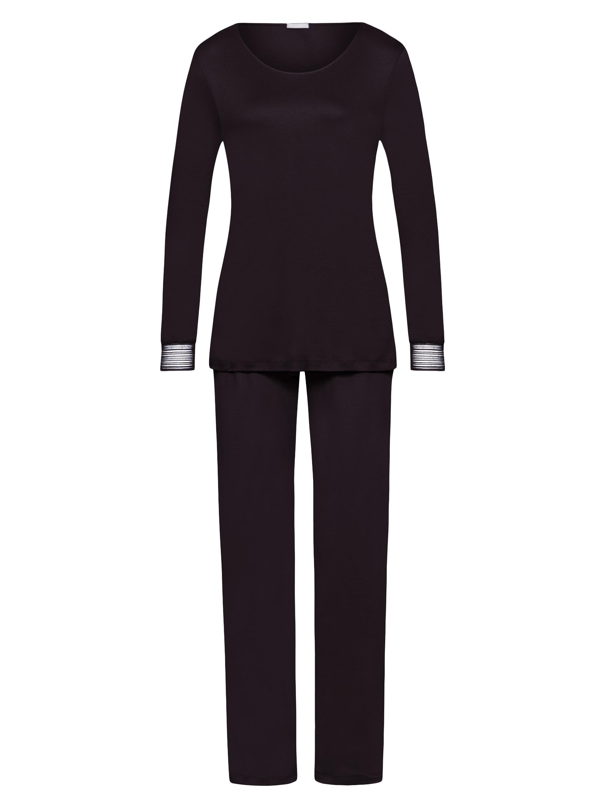 Hanro Women's Sophie Cotton & Lace Pajamas - Dark Acai