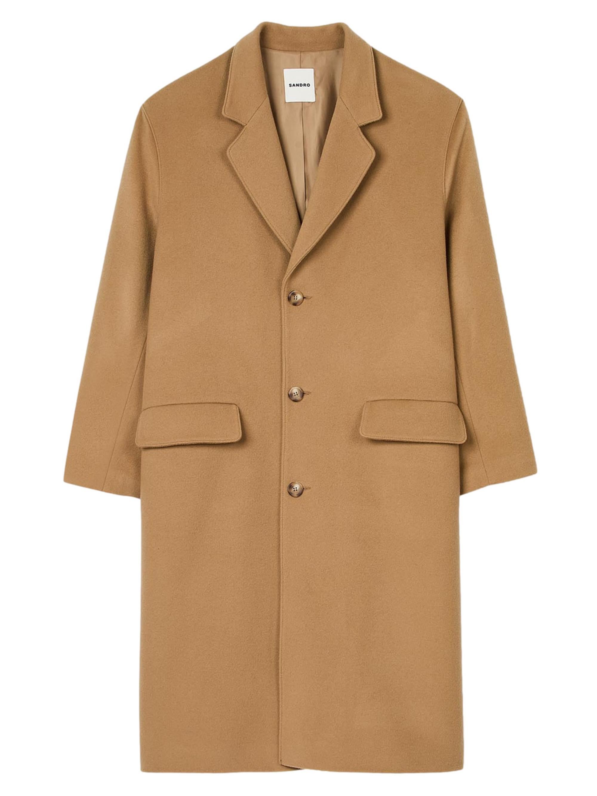 Sandro Men's Oversized Coat - Navy Blue