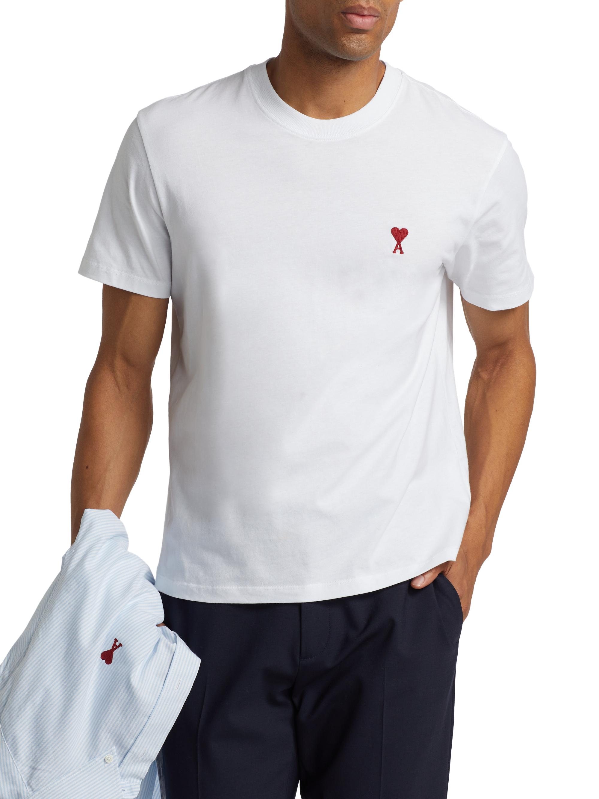 AMI Paris Ami De Coeur Rouge T-Shirt | Saks Fifth Avenue