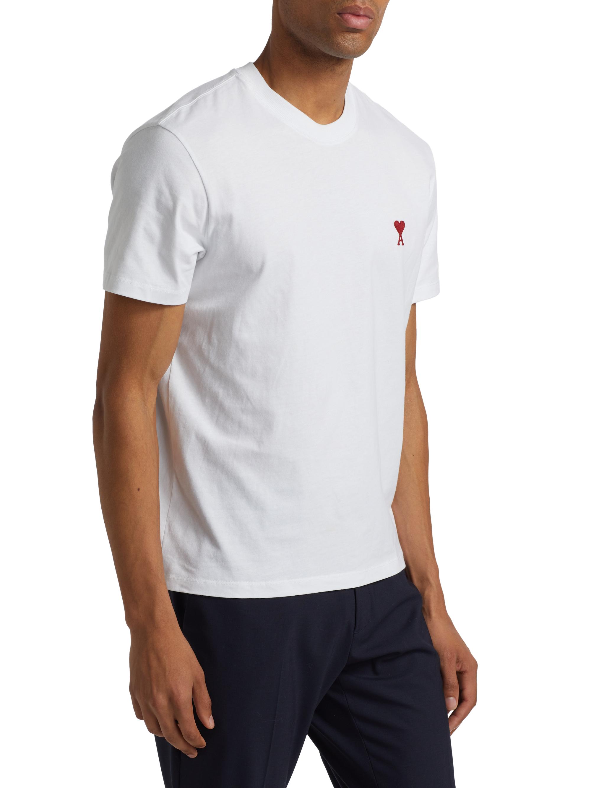 トップス AMI PARIS AMI Paris Ami De Coeur Rouge T-Shirt | Saks Fifth Avenue