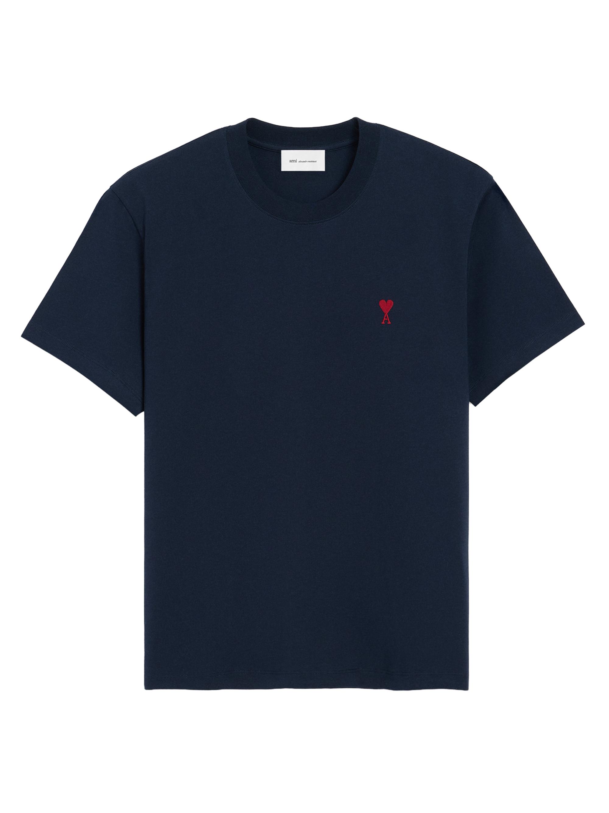 AMI Paris Men's Ami De Coeur Rouge T-Shirt - Night Blue