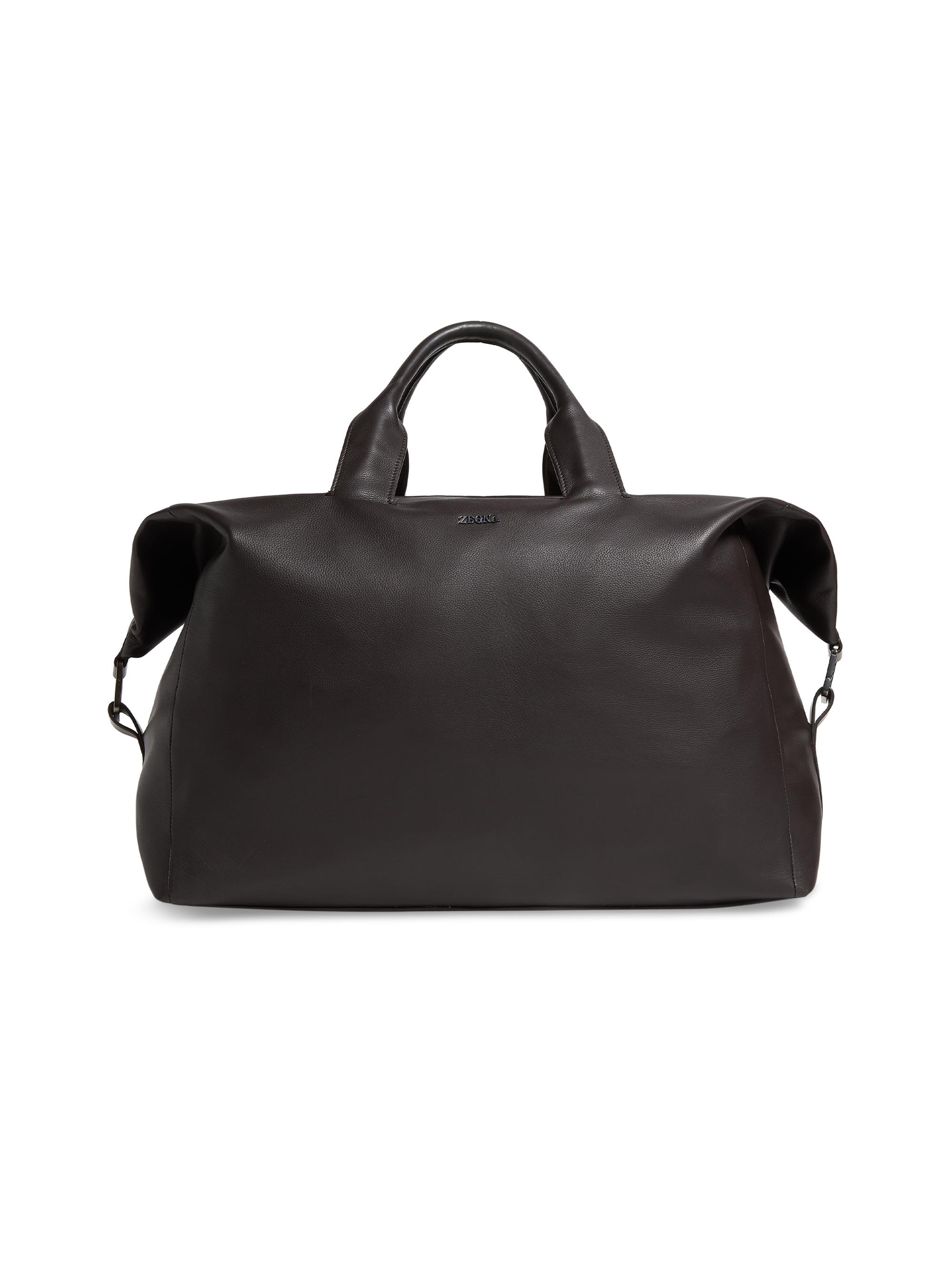 ZEGNA Men's Secondskin Holdall Raglan Bag - Dark Brown