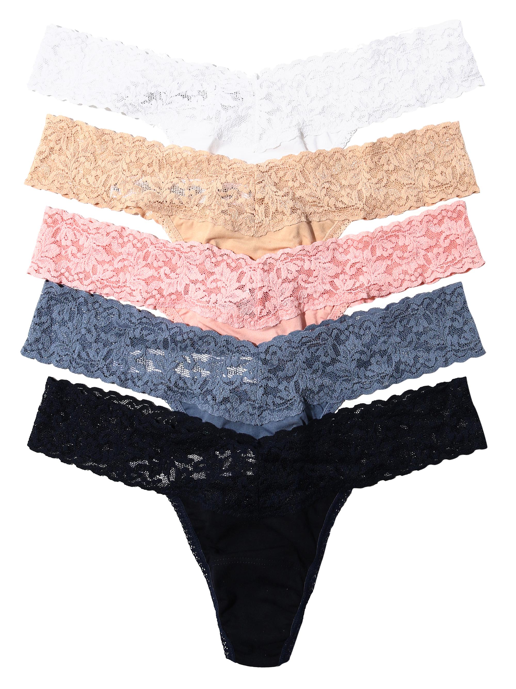 Hanky Panky Women's Signature Lace 5-Pack Low-Rise Thong Set