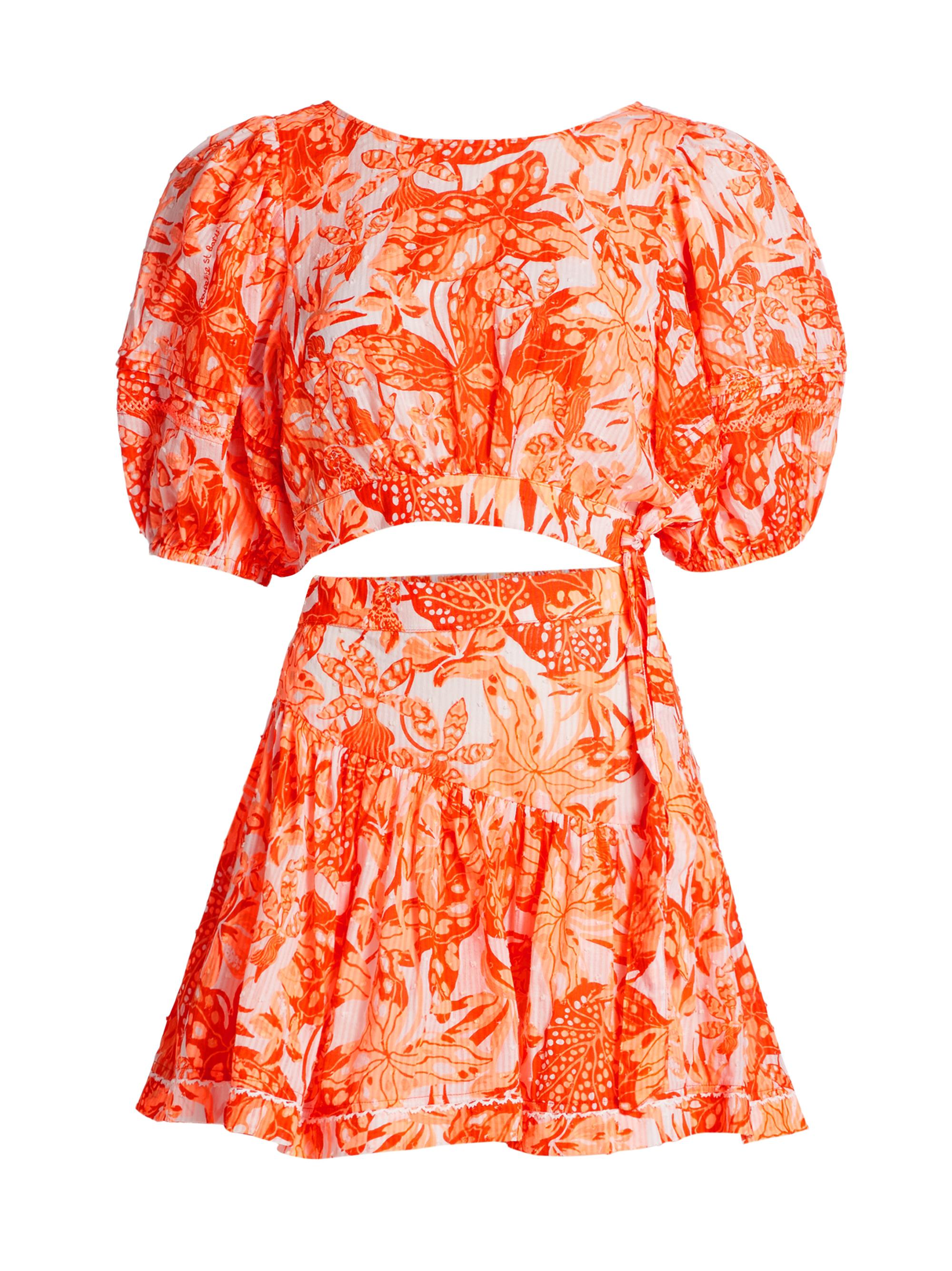 Poupette St Barth Women's Chantal Cutout Minidress - Orange Jengel