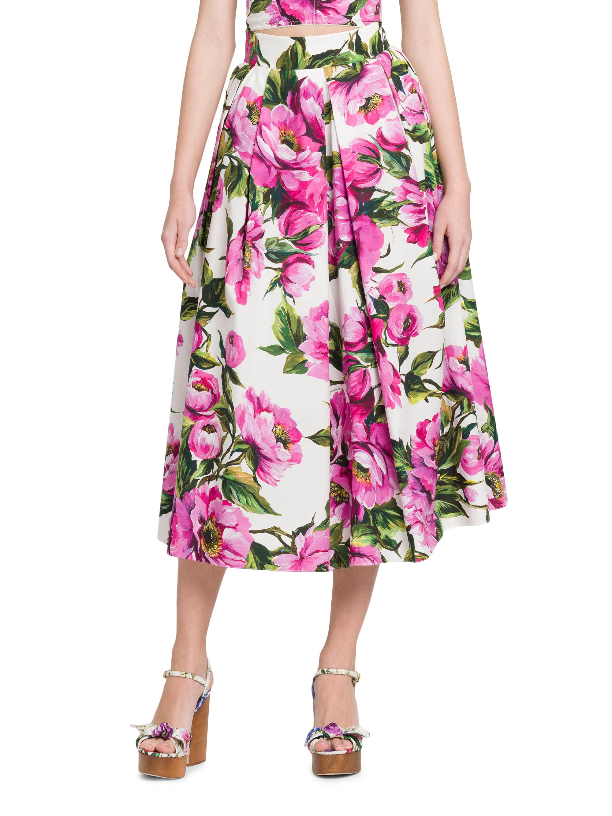 DOLCE&GABBANA ヘリンボーン フレアスカート 40 Dolce & Gabbana