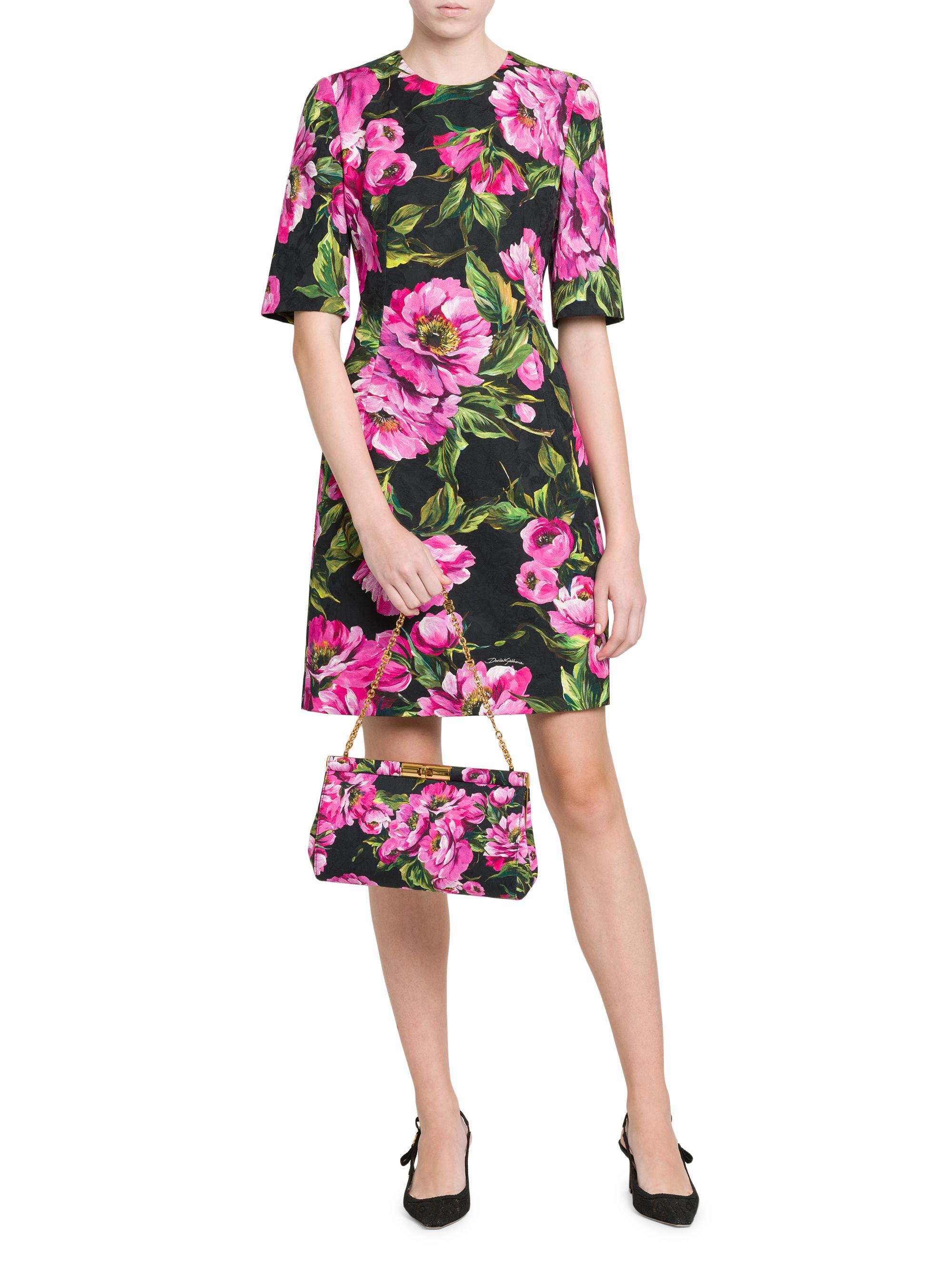 Dolce&Gabbana Peonies Stretch-Cotton Minidress | Saks Fifth Avenue