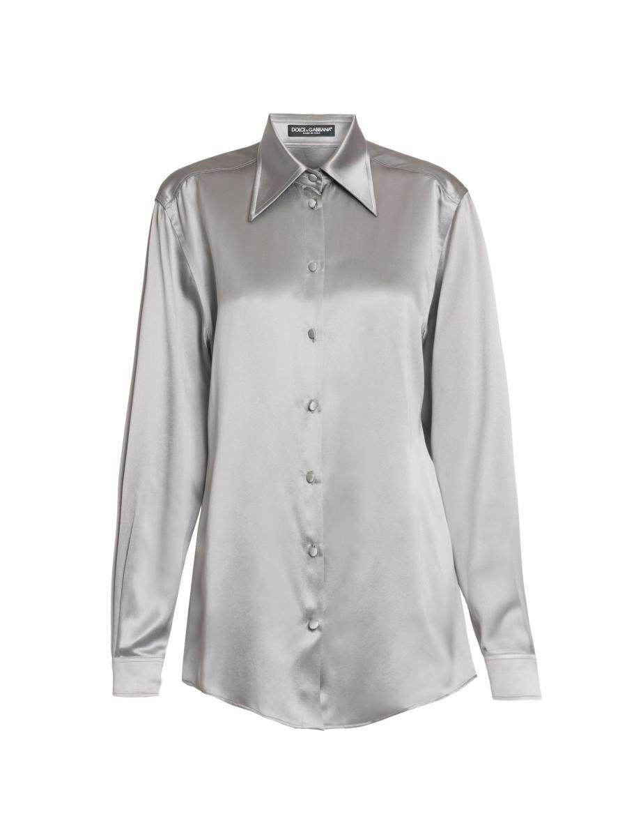 Dolce&Gabbana Silk Button-Front Shirt | Saks Fifth Avenue