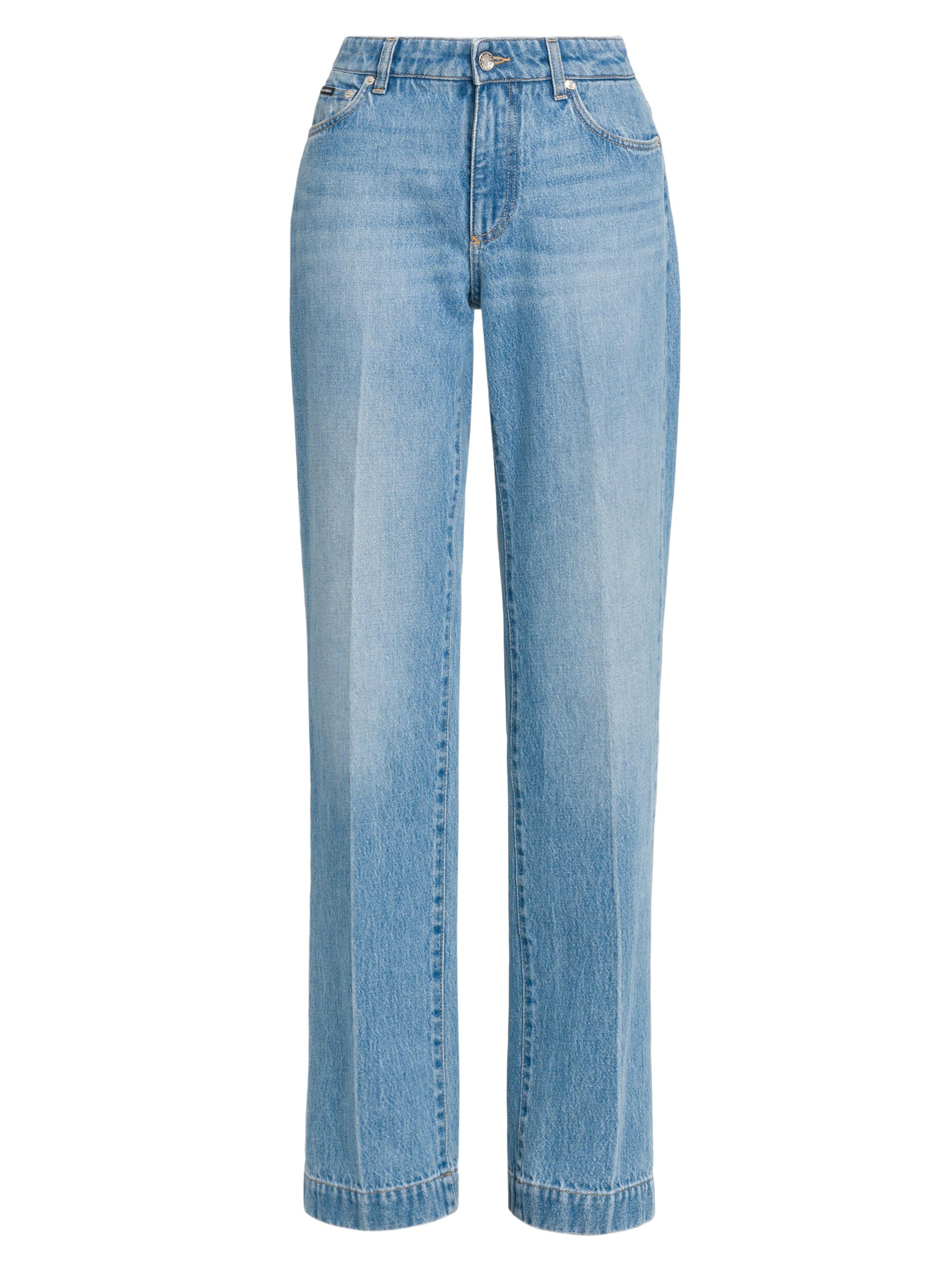 Dolce & Gabbana Women's Washed Denim Straight-Leg Pants - Variant Abbinata